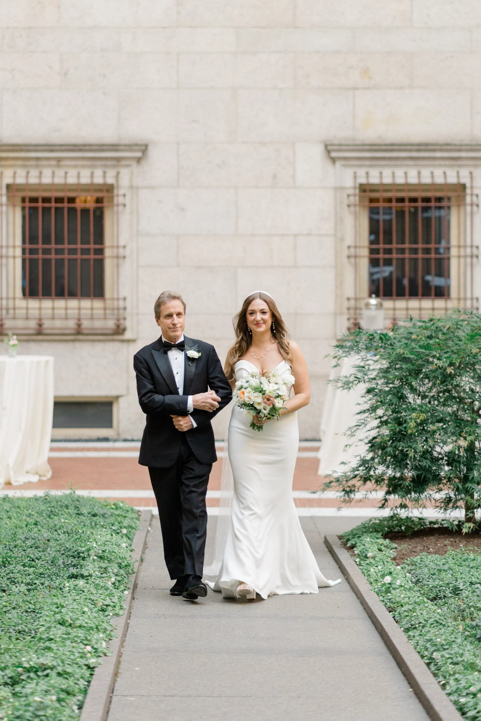 Boston Public Library Wedding Ceremony Courtyard