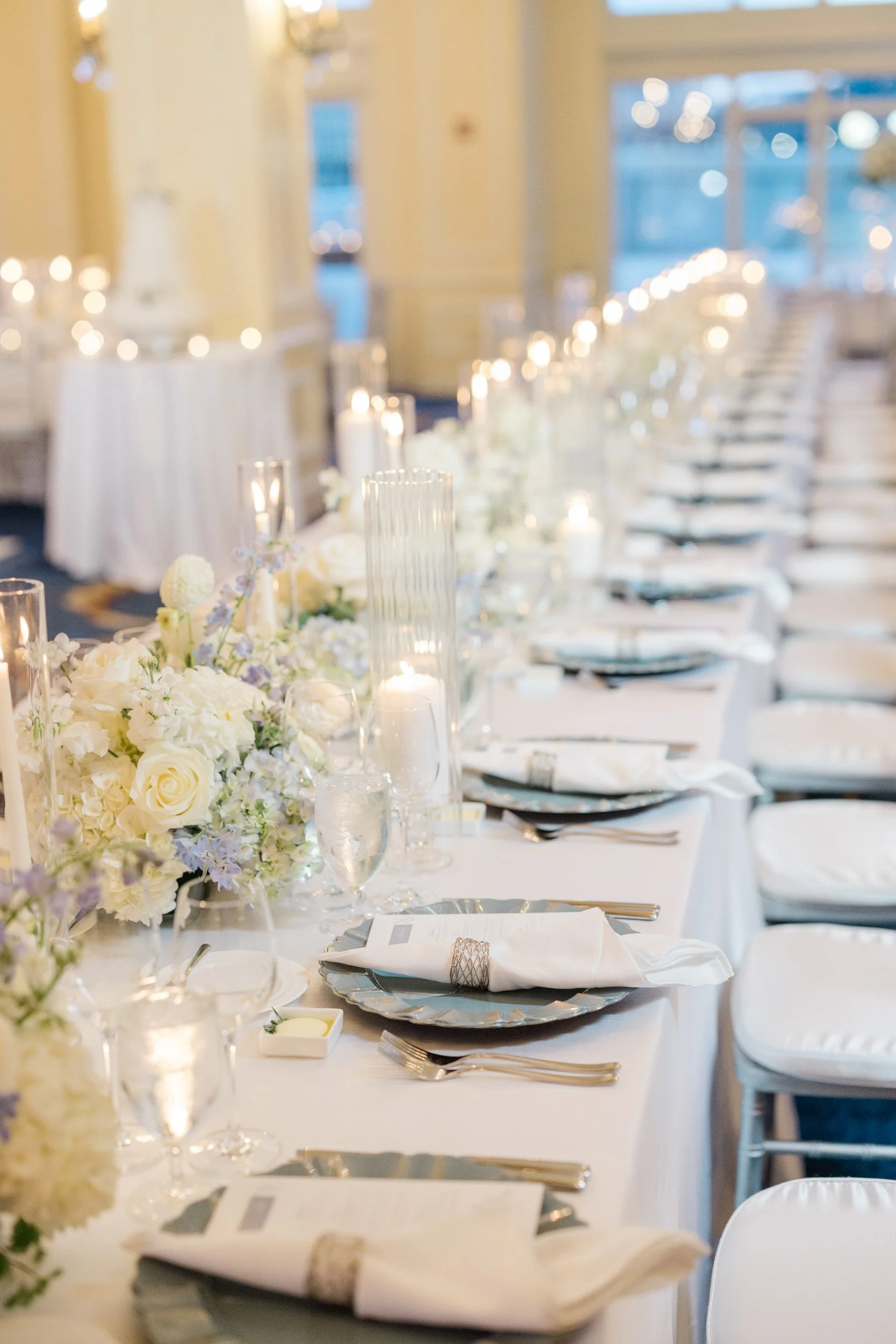 Wedding reception details at Boston Harbor Hotel Wedding