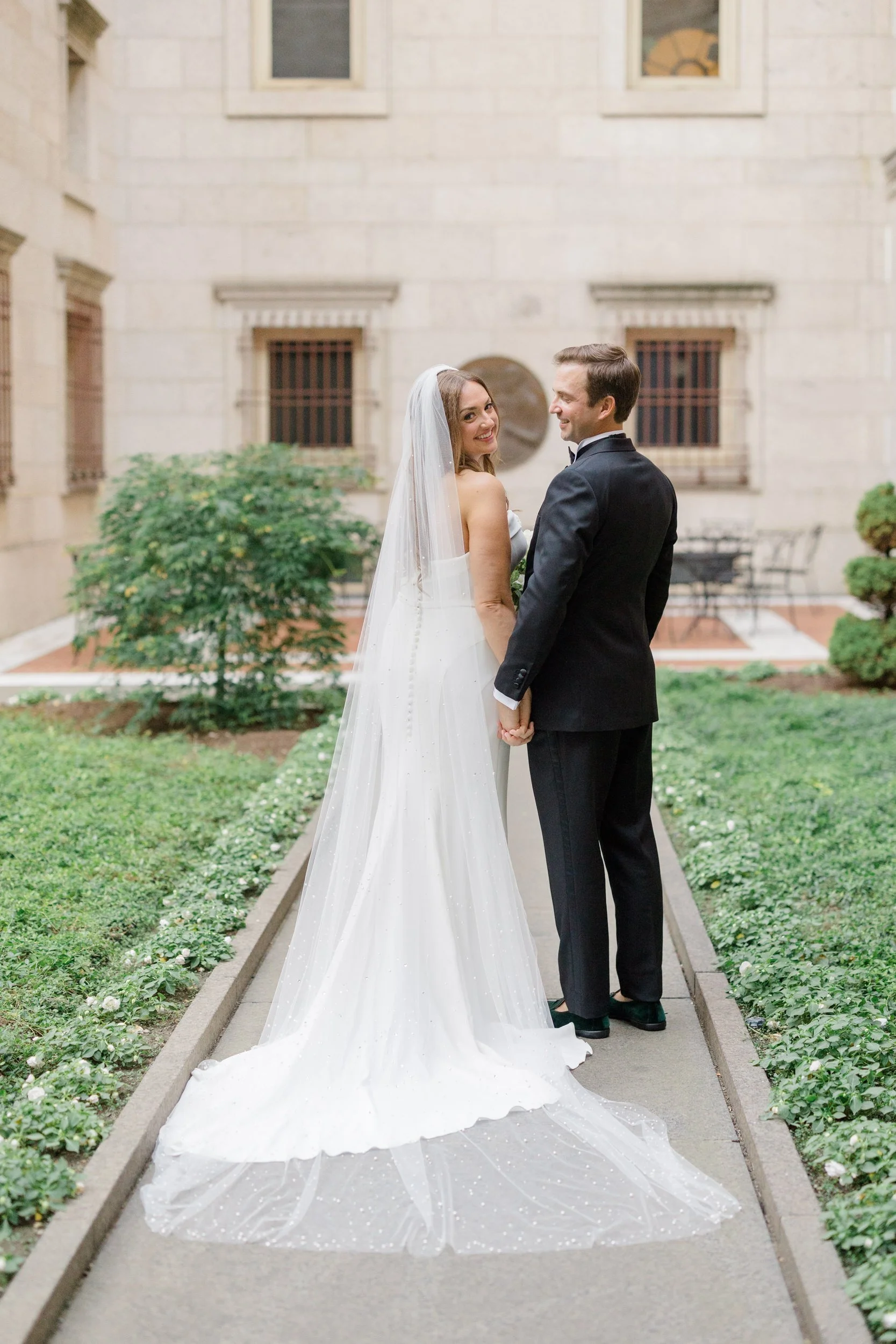 Boston Public Library Wedding Ceremony Courtyard