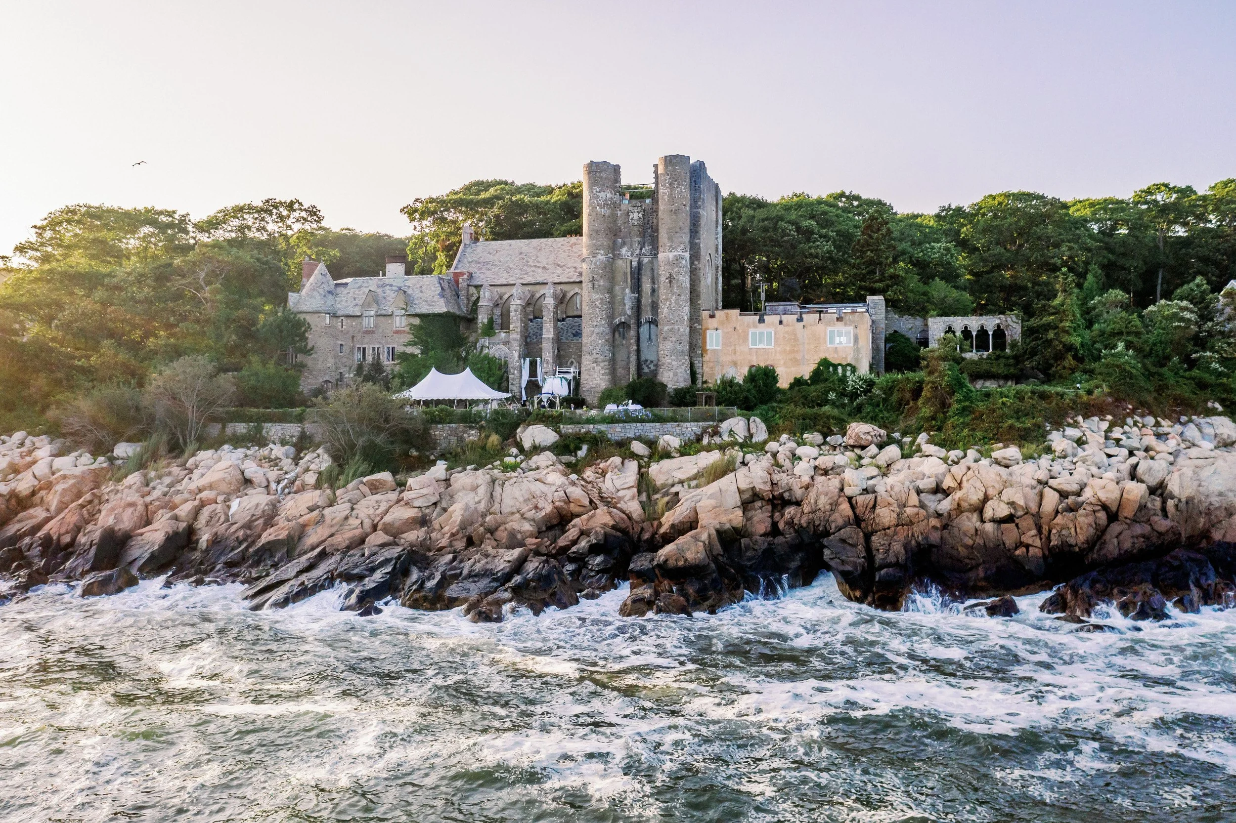 Hammond Castle Coastal Wedding Portraits