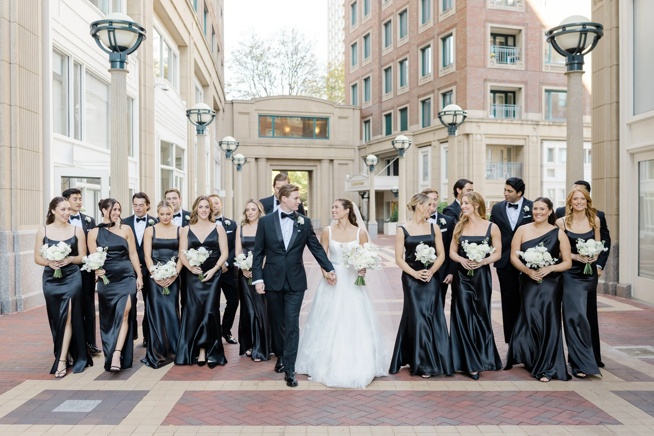Bridal party portraits at Boston Harbor Hotel Wedding