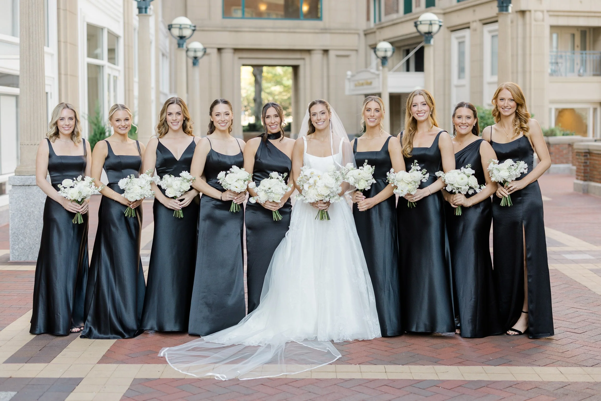 Bridal party portraits at Boston Harbor Hotel Wedding