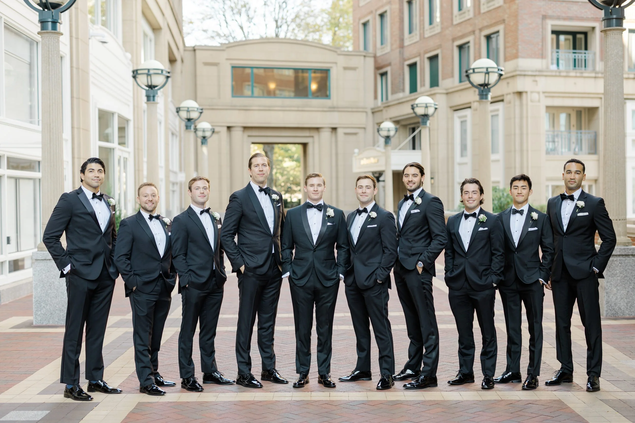Bridal party portraits at Boston Harbor Hotel Wedding
