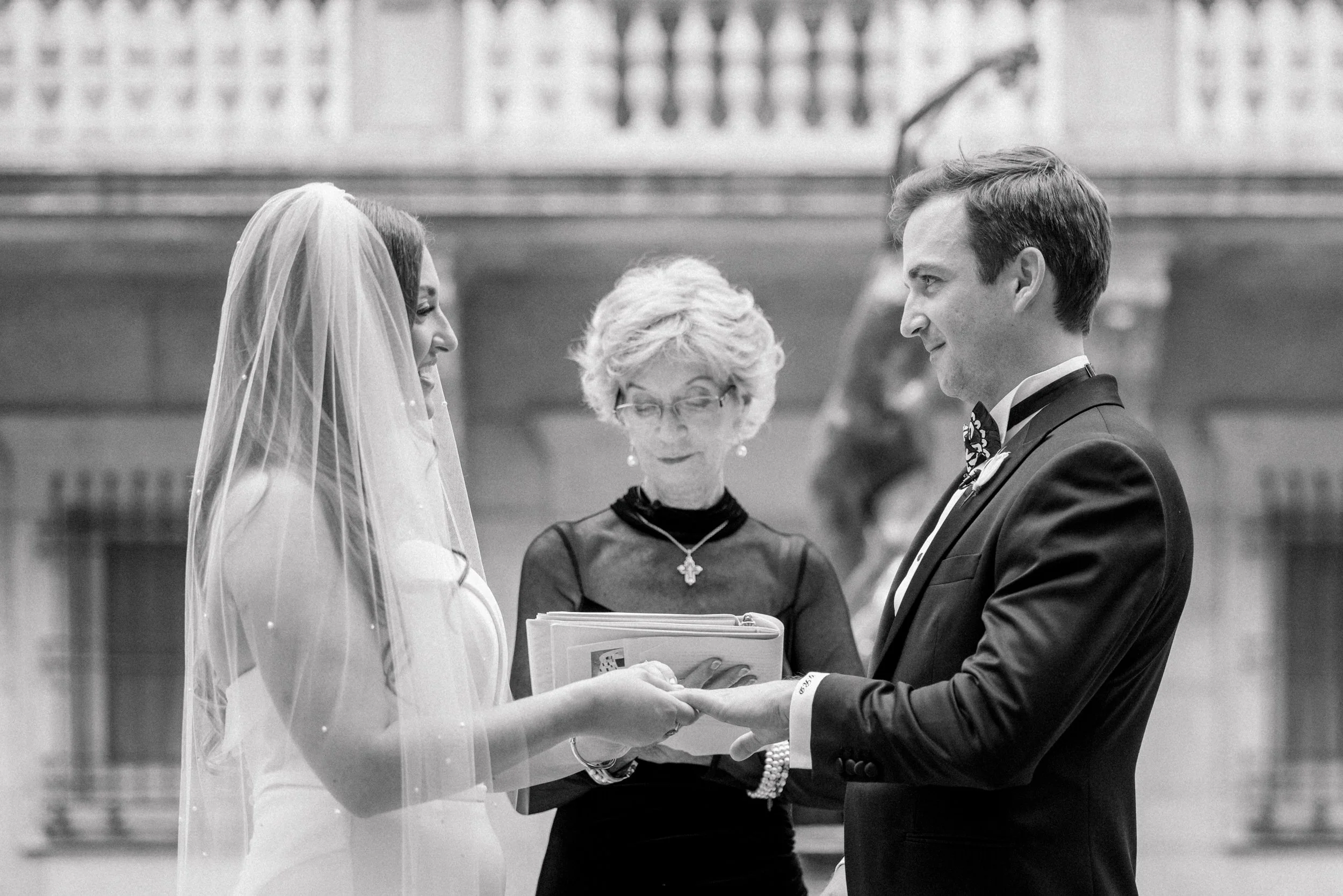 Boston Public Library Wedding Ceremony Courtyard