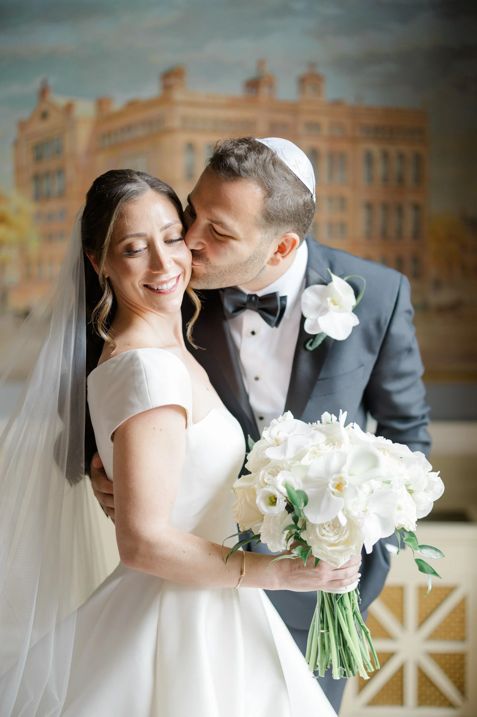 Couple portraits at the Harvard Club of Boston Wedding