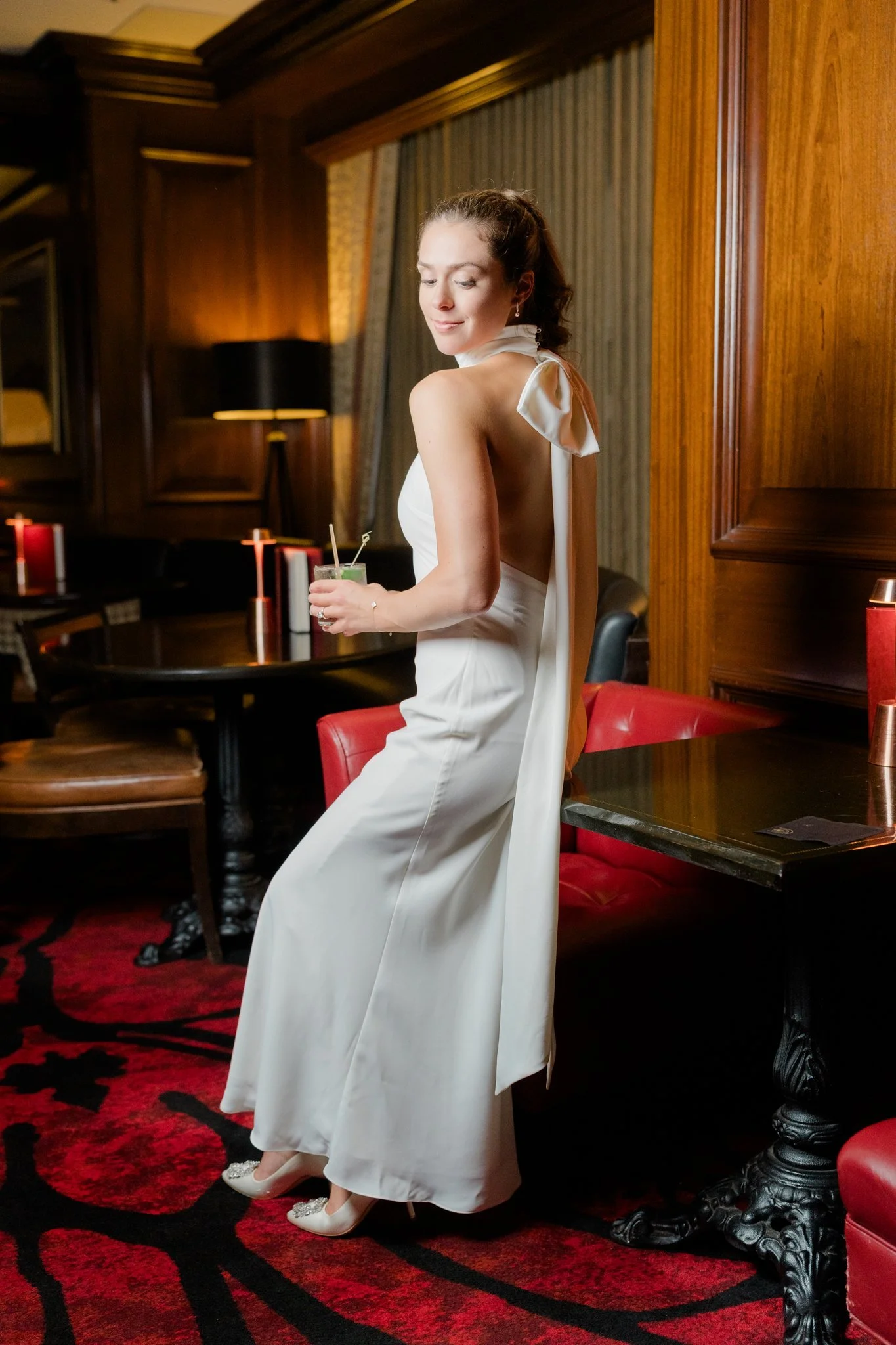 Dark Bar Boston Harbor Hotel Wedding