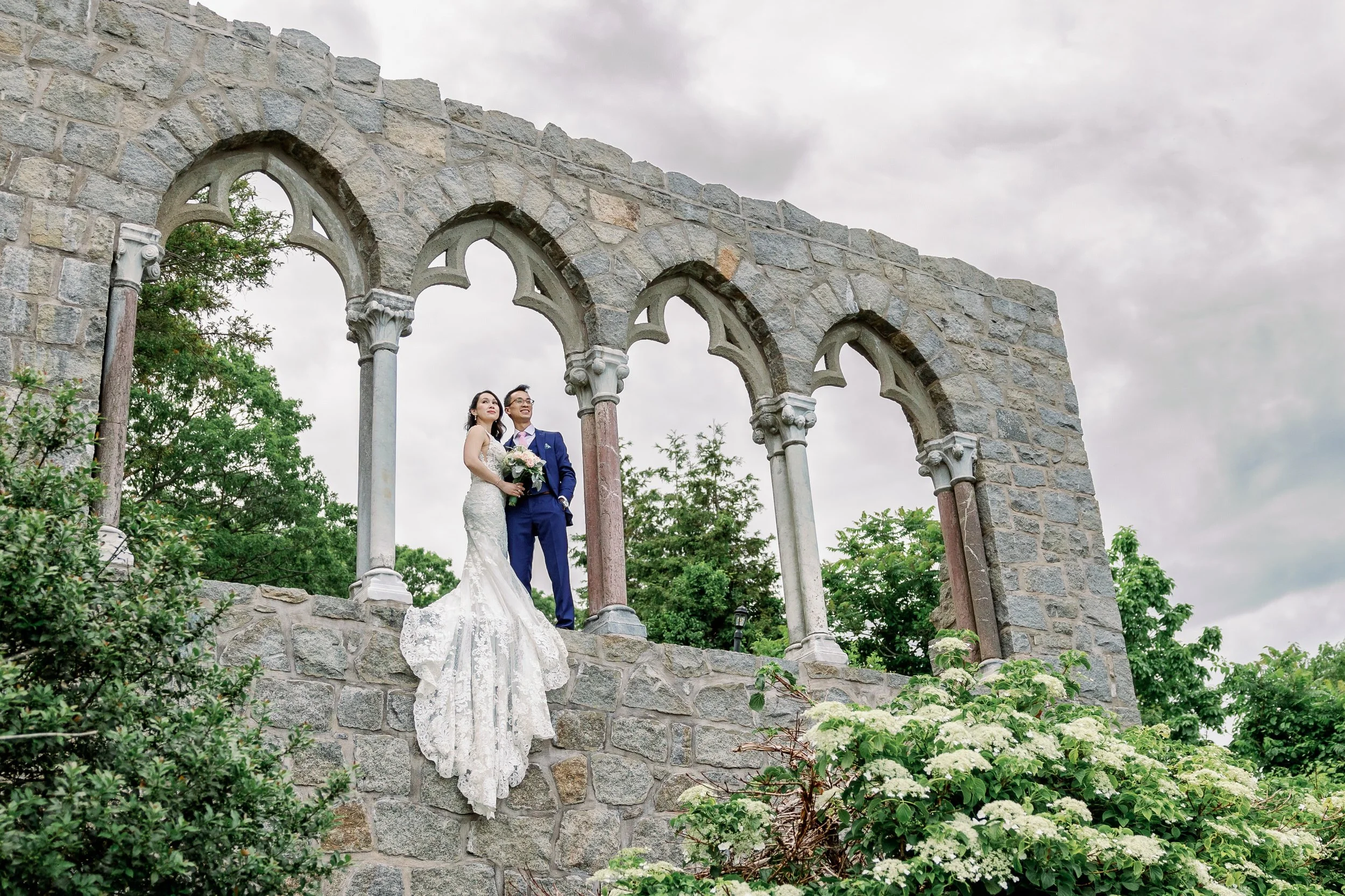Hammond Castle Coastal Wedding Portraits