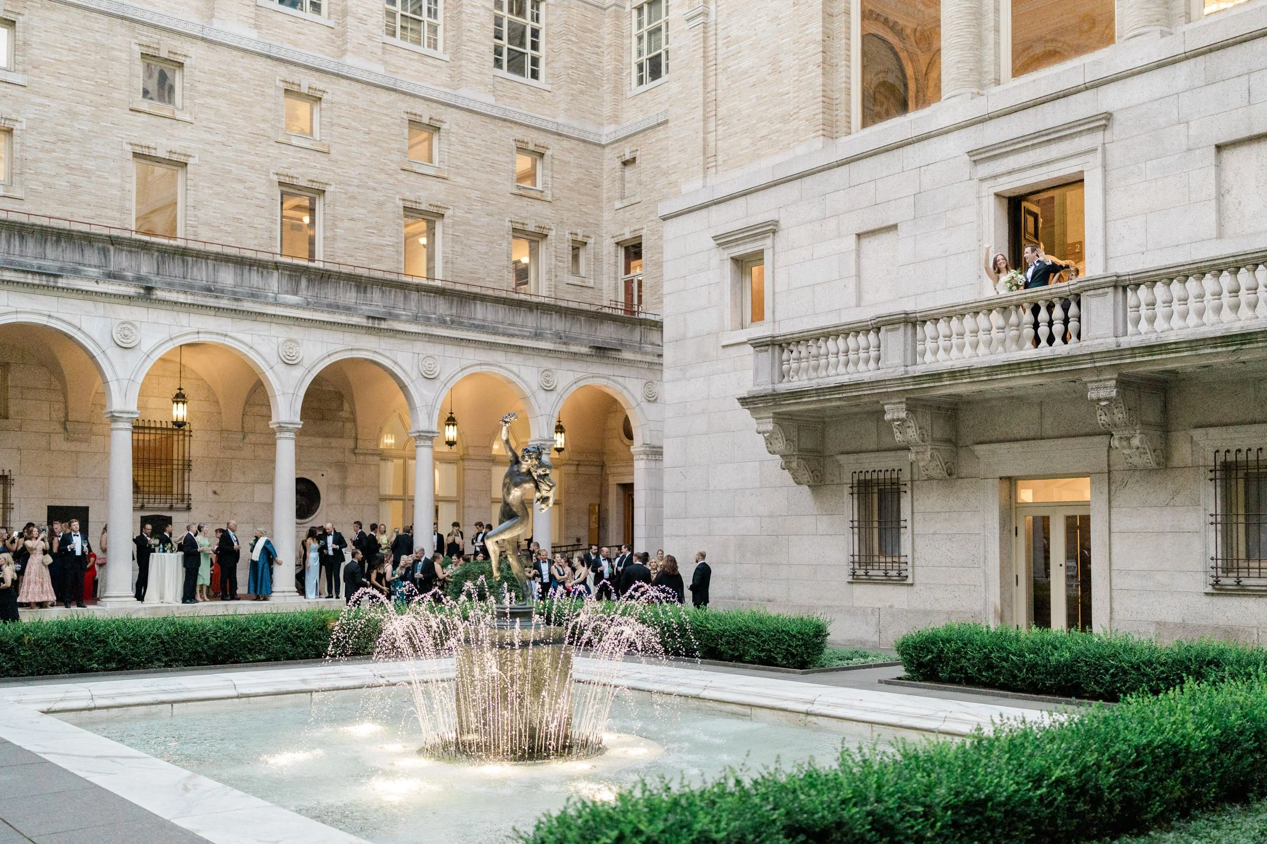 Boston Public Library Wedding Juliet Balcony