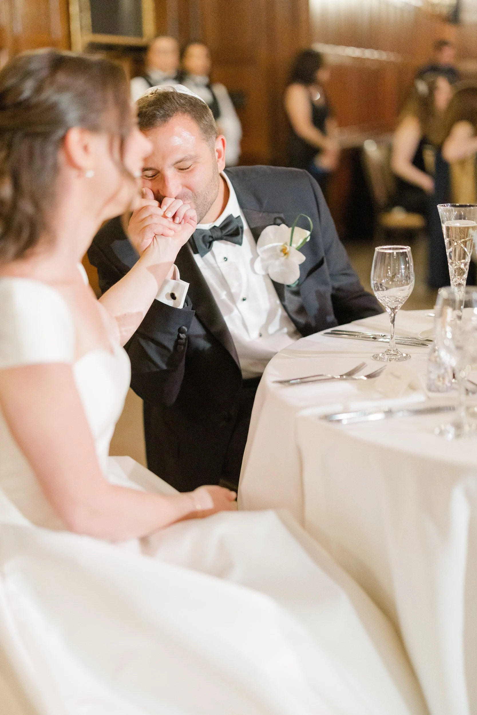 Reception at the Harvard Club of Boston Wedding