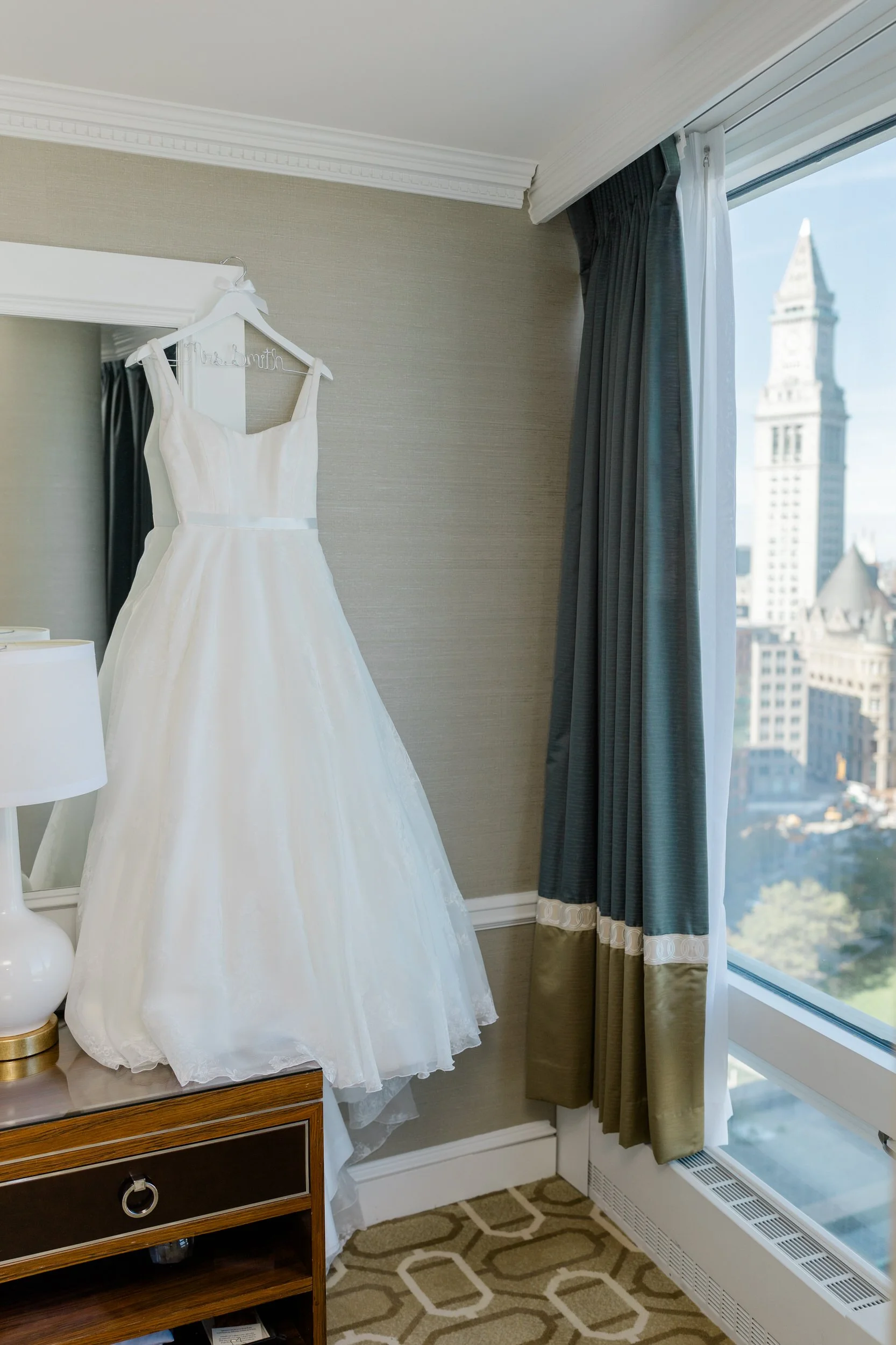 Wedding dress  at Boston Harbor Hotel Wedding