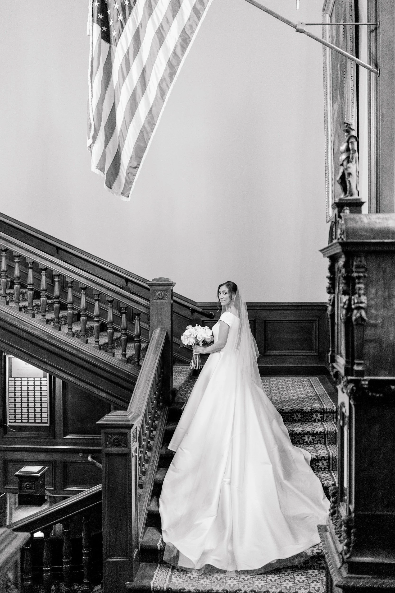 Bridal portrait at the Harvard Club of Boston Wedding