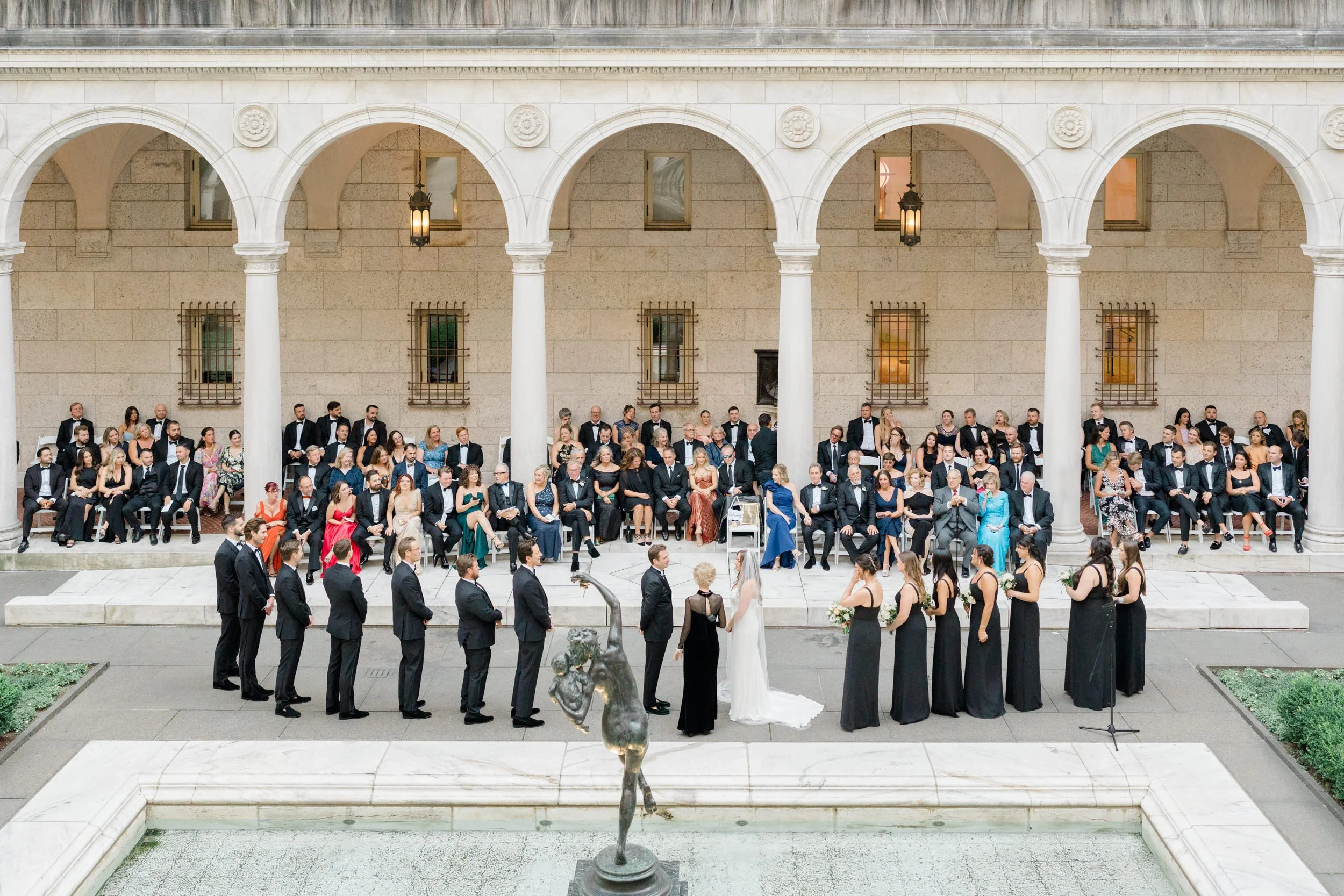Boston Public Library Wedding Ceremony Courtyard