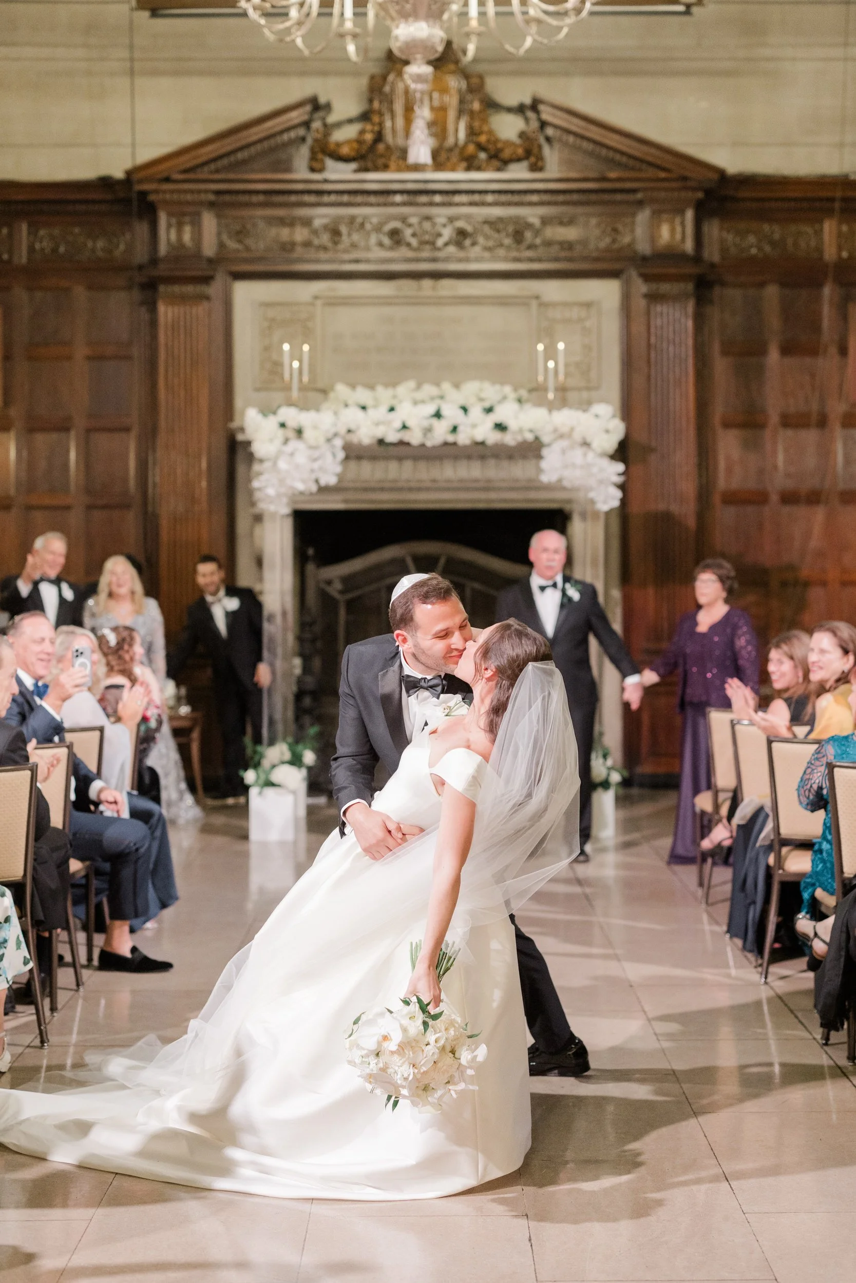 Wedding ceremony at the Harvard Club of Boston Wedding