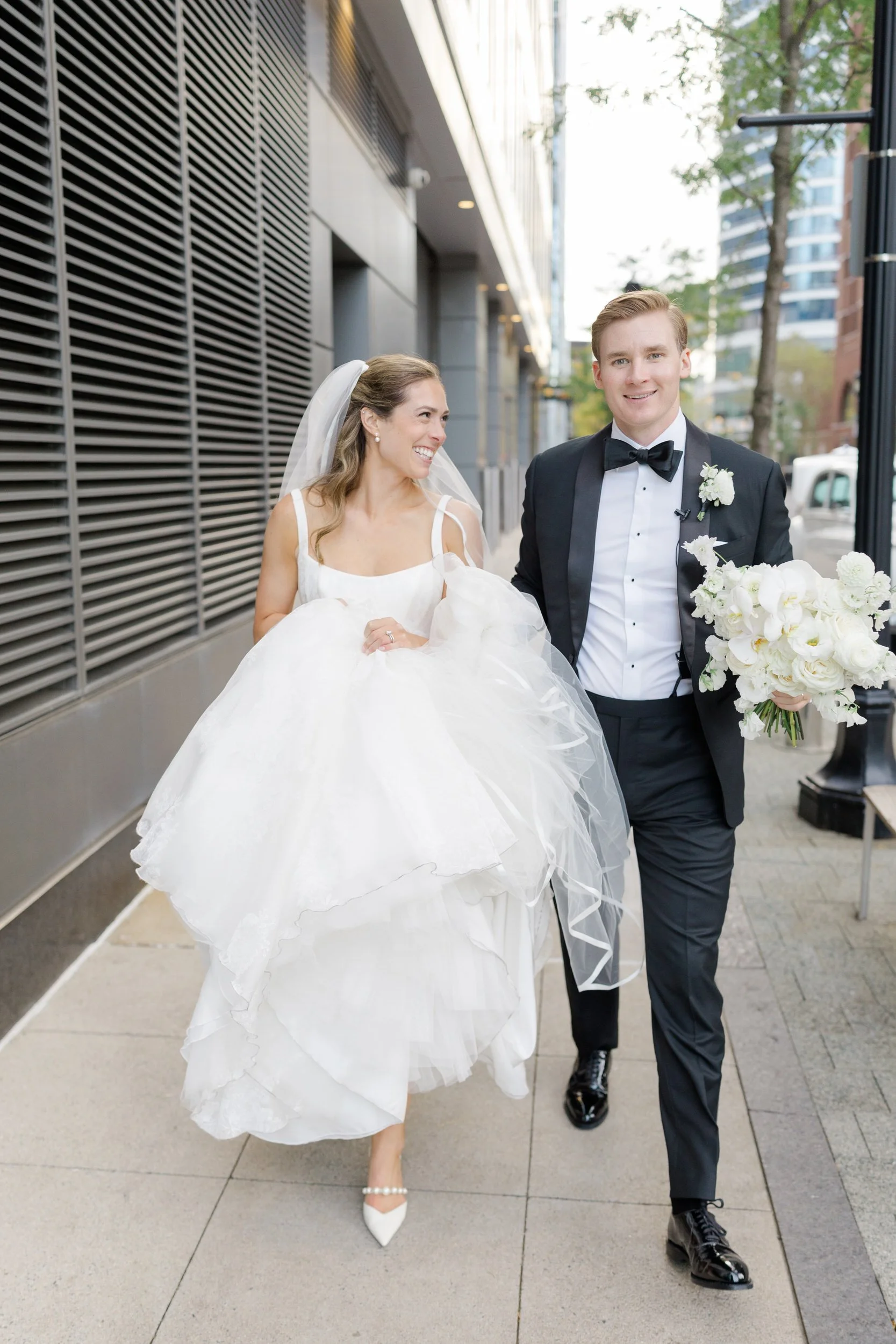 Couple portraits at Fan Pier Park Wedding