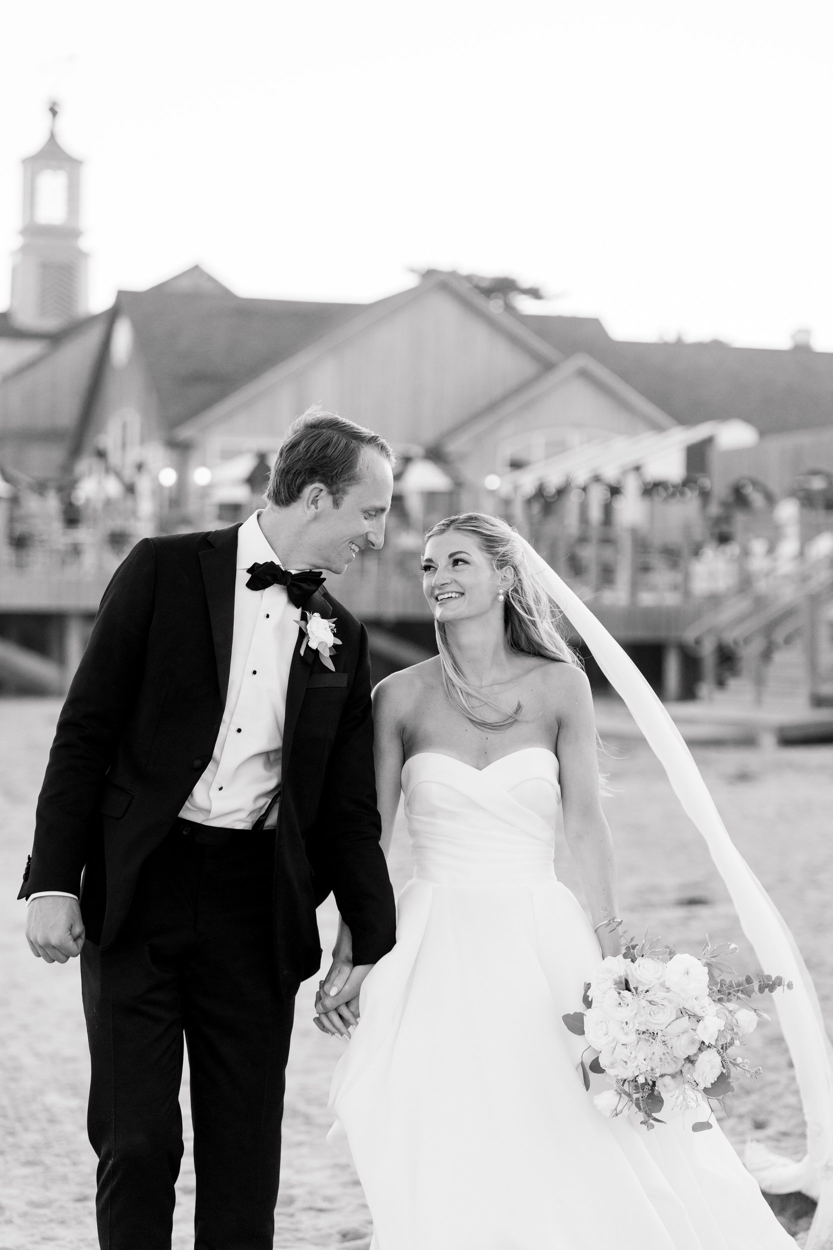 Sunset portraits at the Dunes Club Wedding