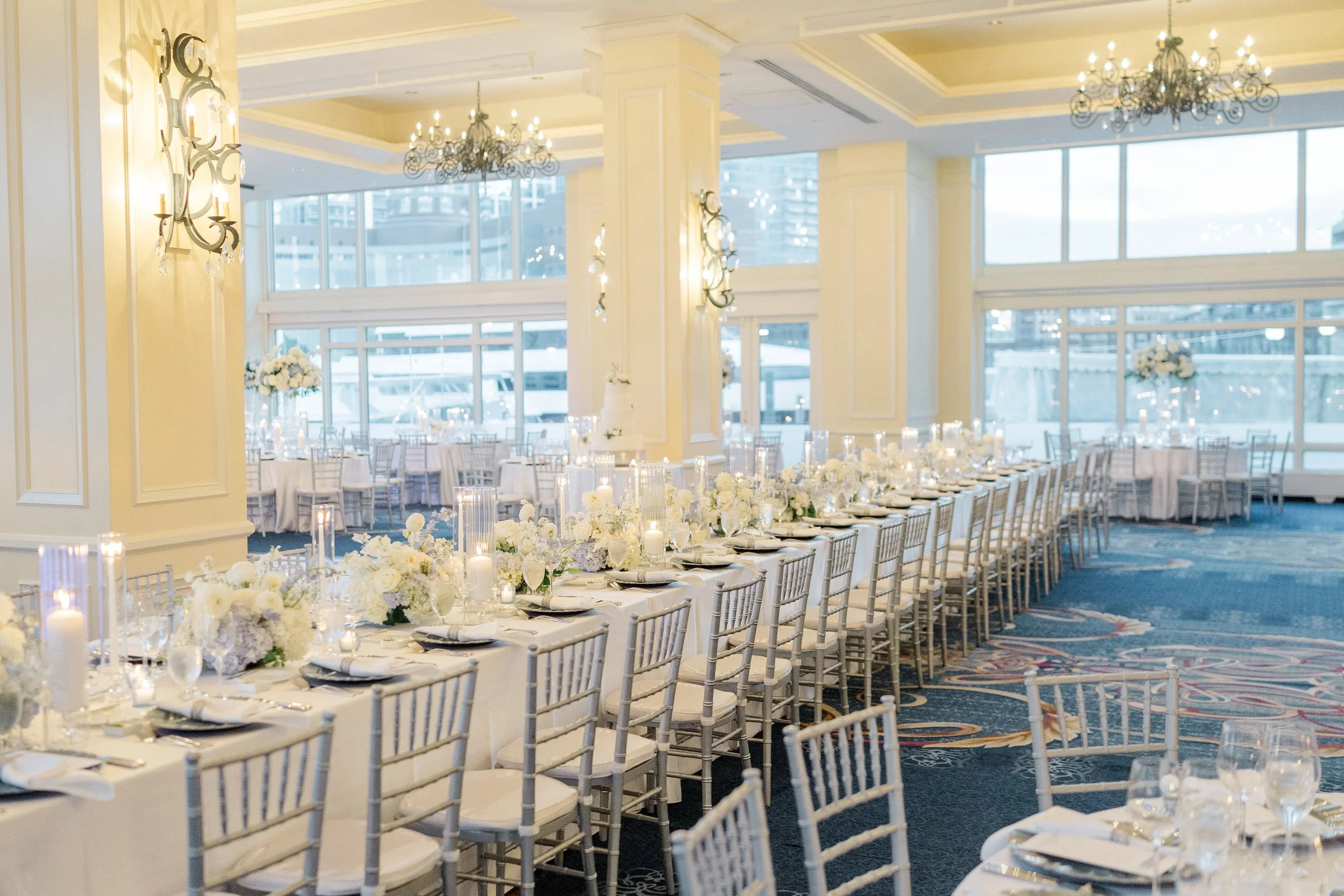 Wedding reception details at Boston Harbor Hotel Wedding