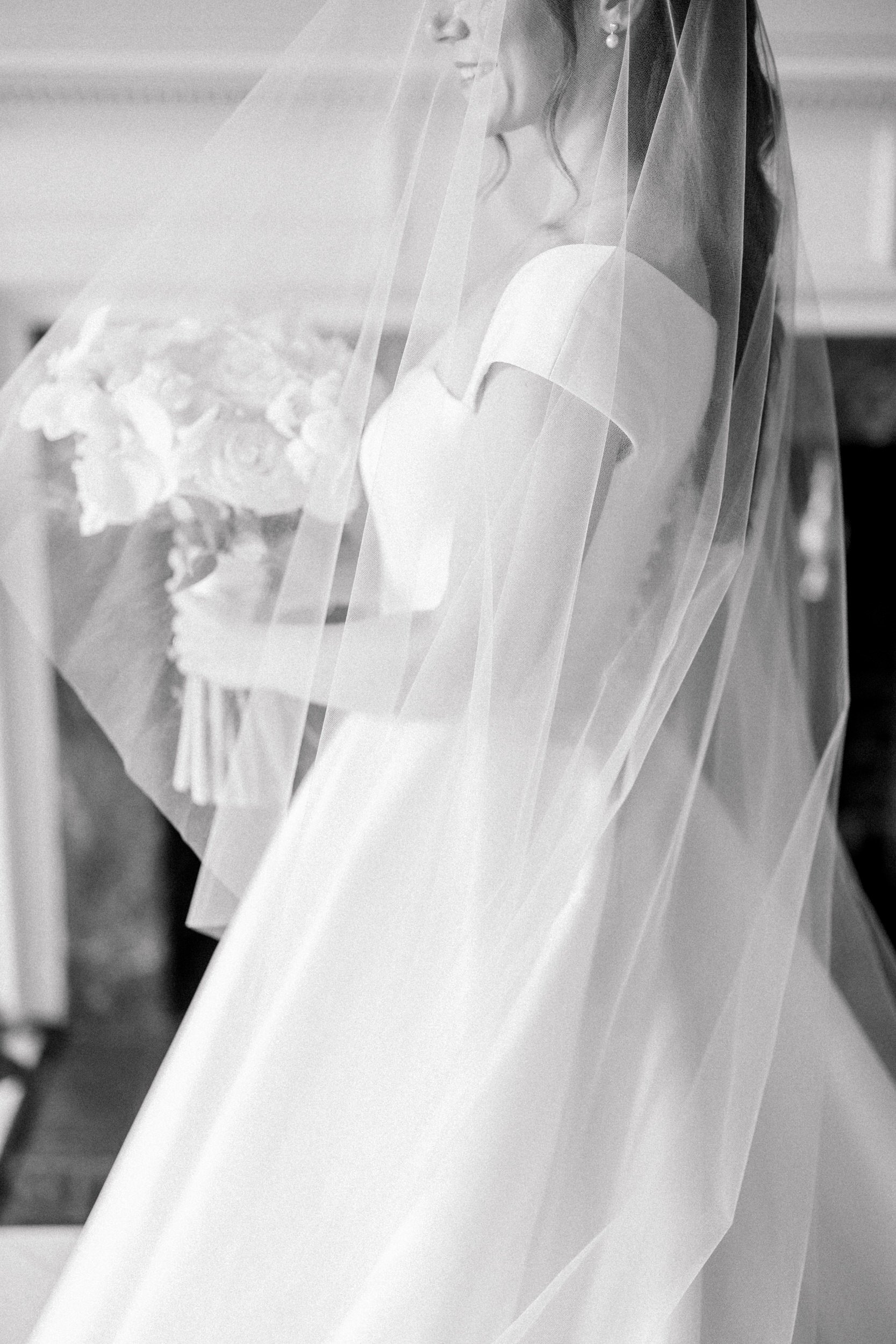 Bridal detail at the Harvard Club of Boston Wedding