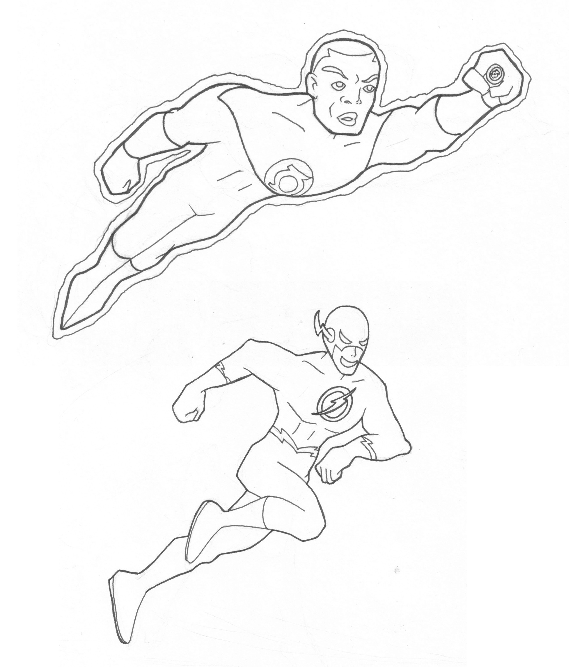 Green Lantern and Flash - Justice League Unlimited