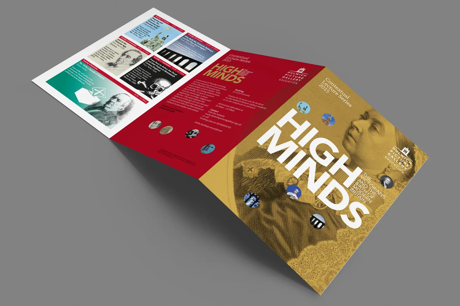 Trifold brochure for the annual series of contextual lectures introduced by Dr Kenneth Wolfe