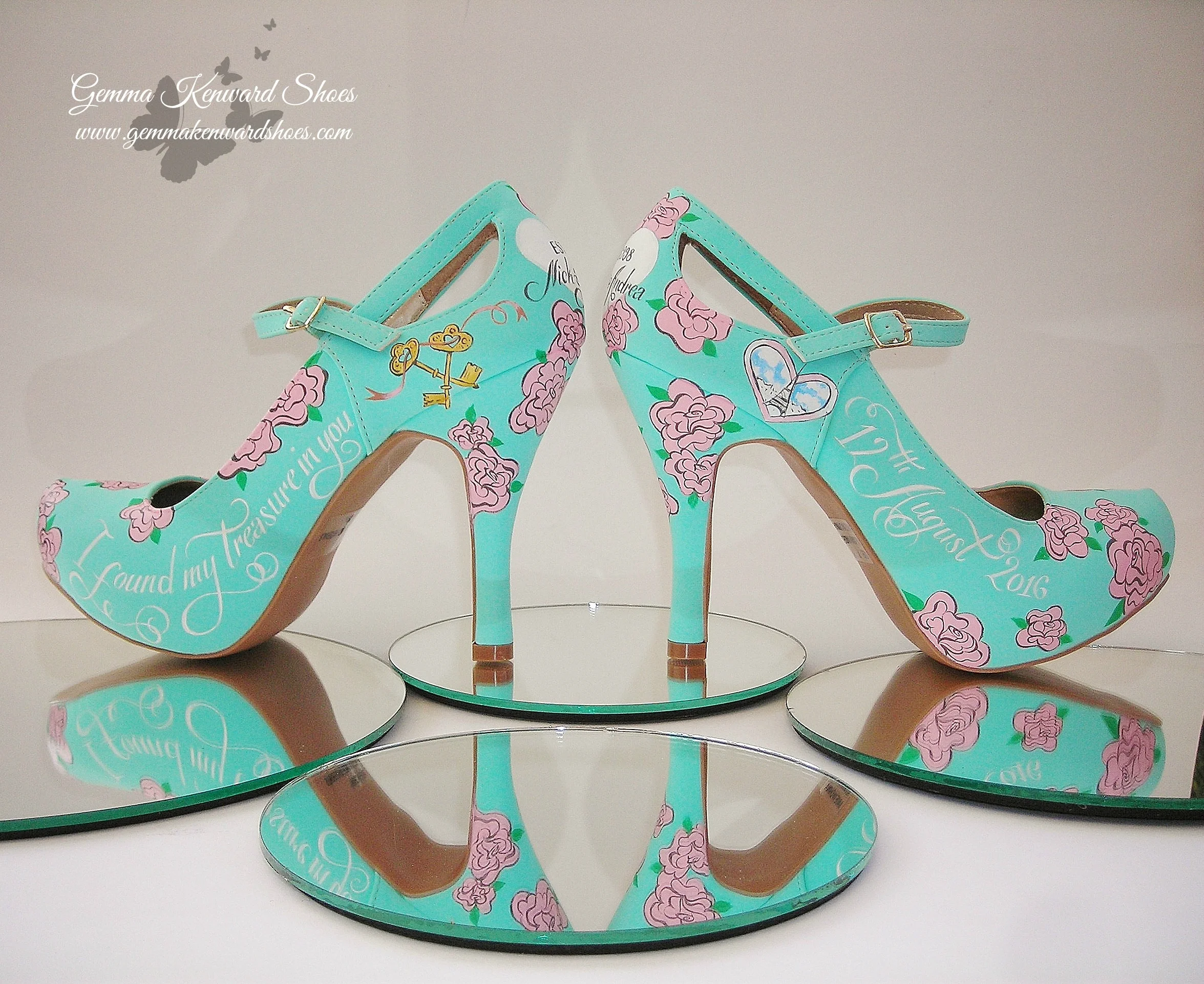personalised wedding pumps