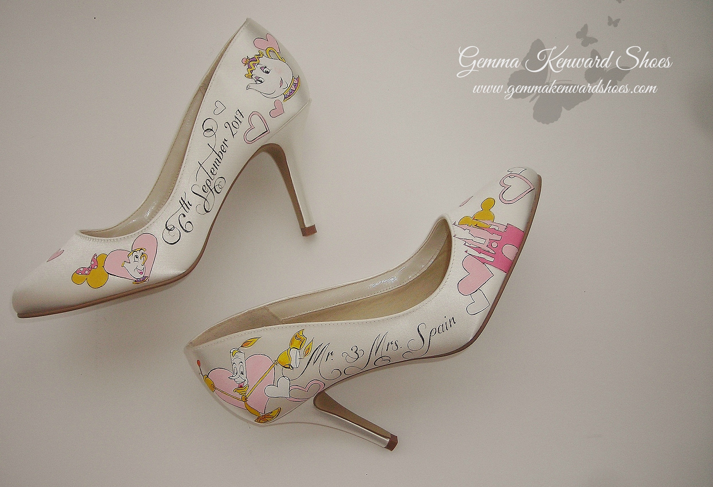 Disney Beauty and the Beast Personalised Wedding Shoes!
