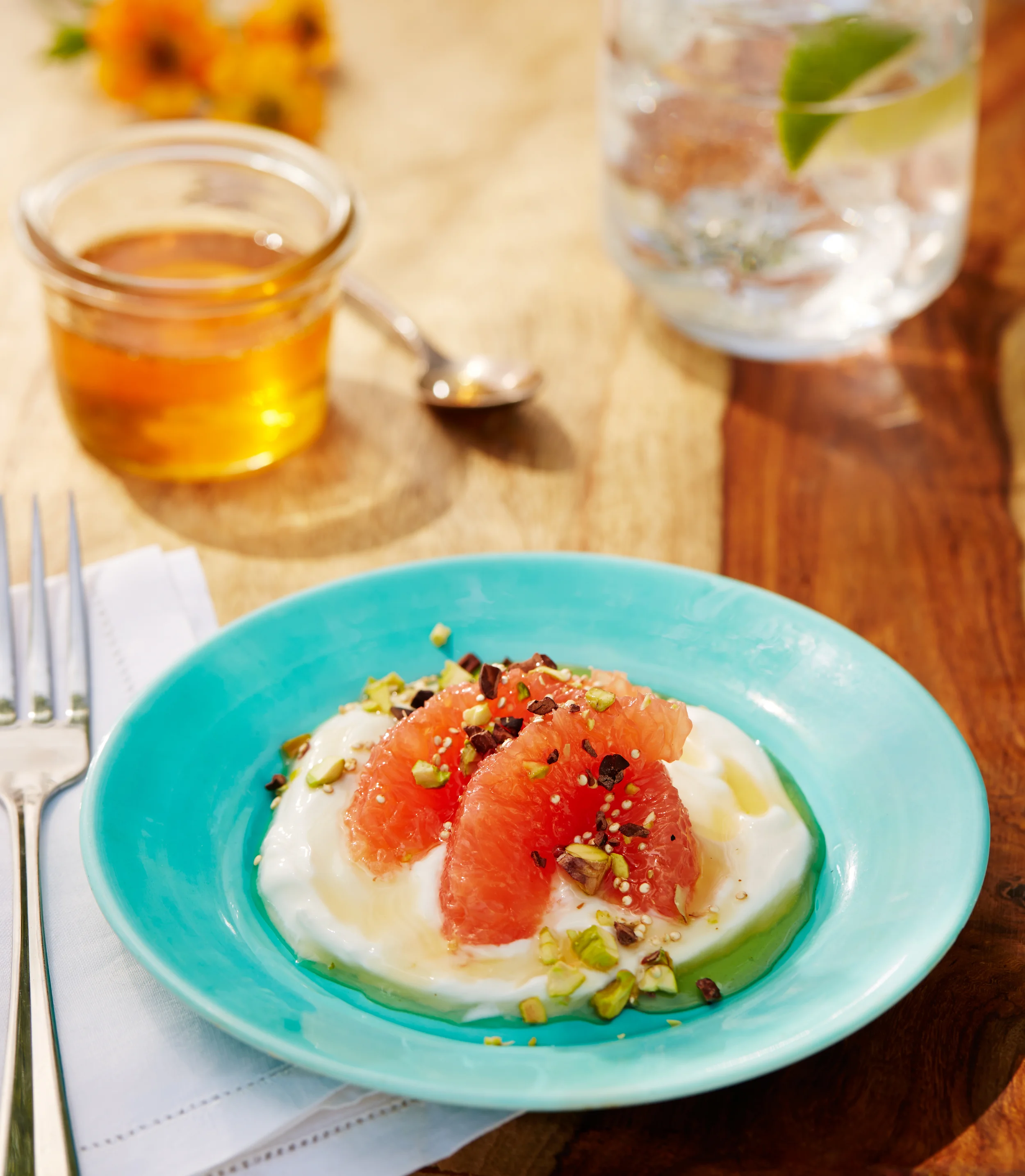 Yogurt with Grapefruit and Pistachios Photographer: Danielle Gernes