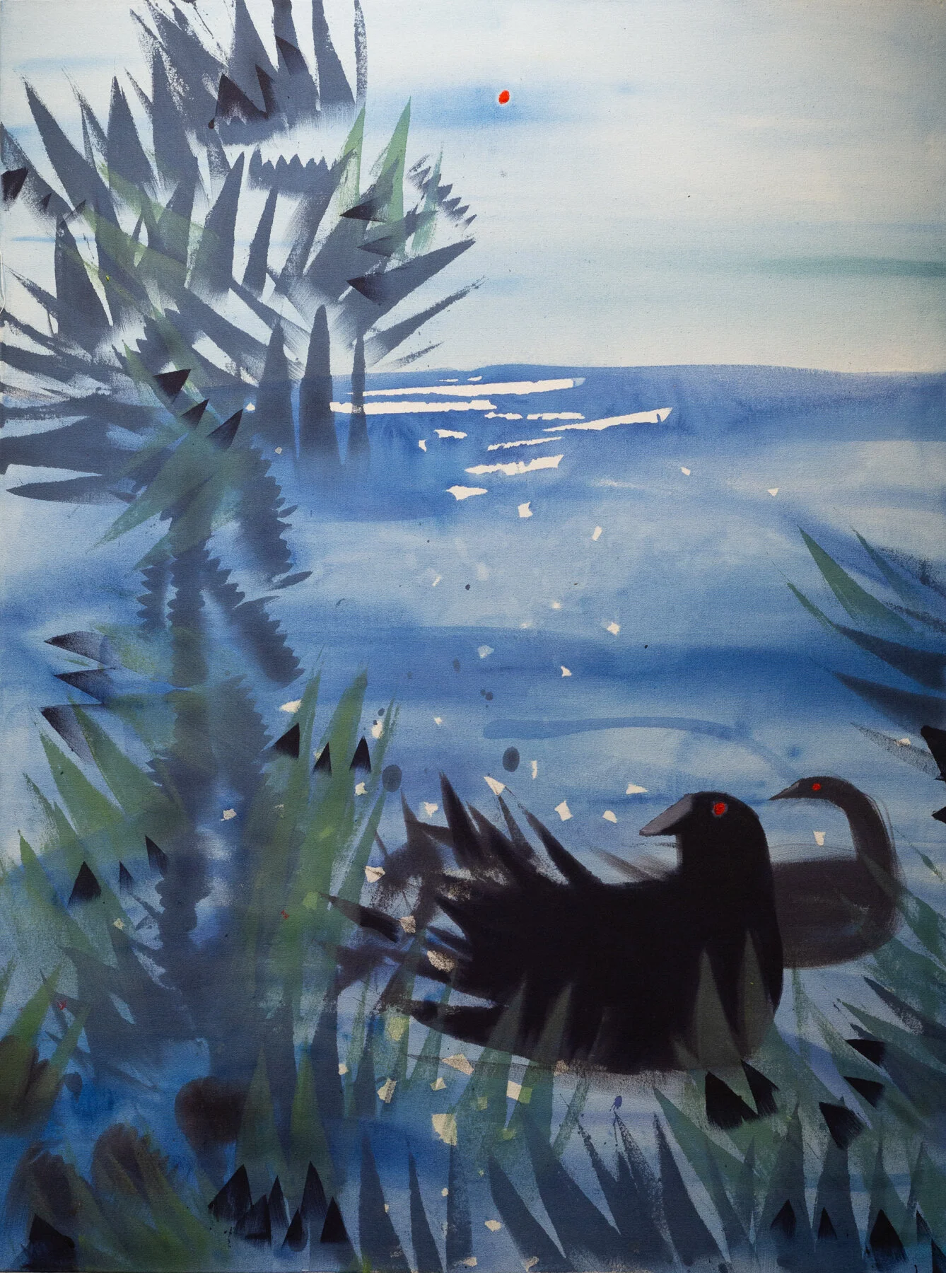 Twin Flame, acrylic on canvas, 36”x 48”,  2020