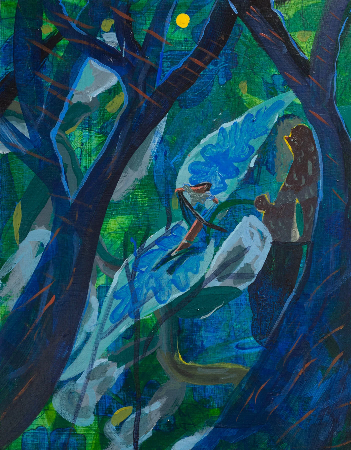 Billy, acrylic on panel, 14” x 18”, 2021