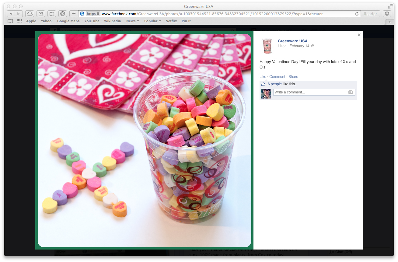  Happy Valentine's Day 2014 Facebook Post&nbsp;(click to enlarge post image) 