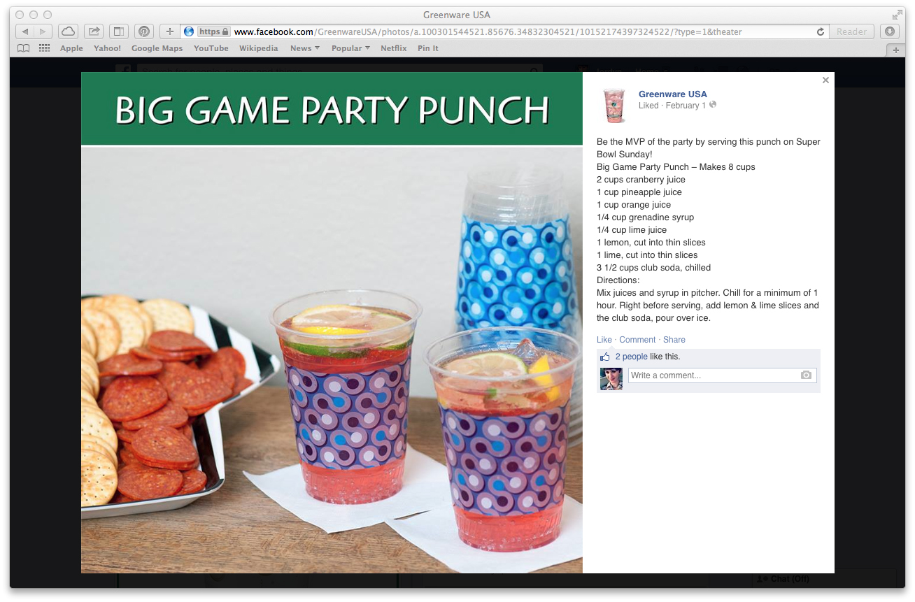  Super Bowl Fruit Punch Drink Recipe (click to enlarge post image) 