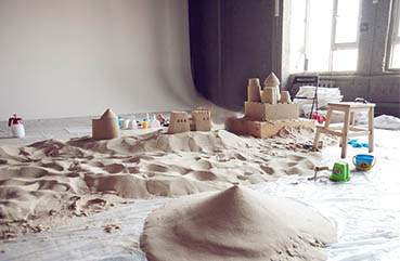 The art of sandcastles....Indoors! 