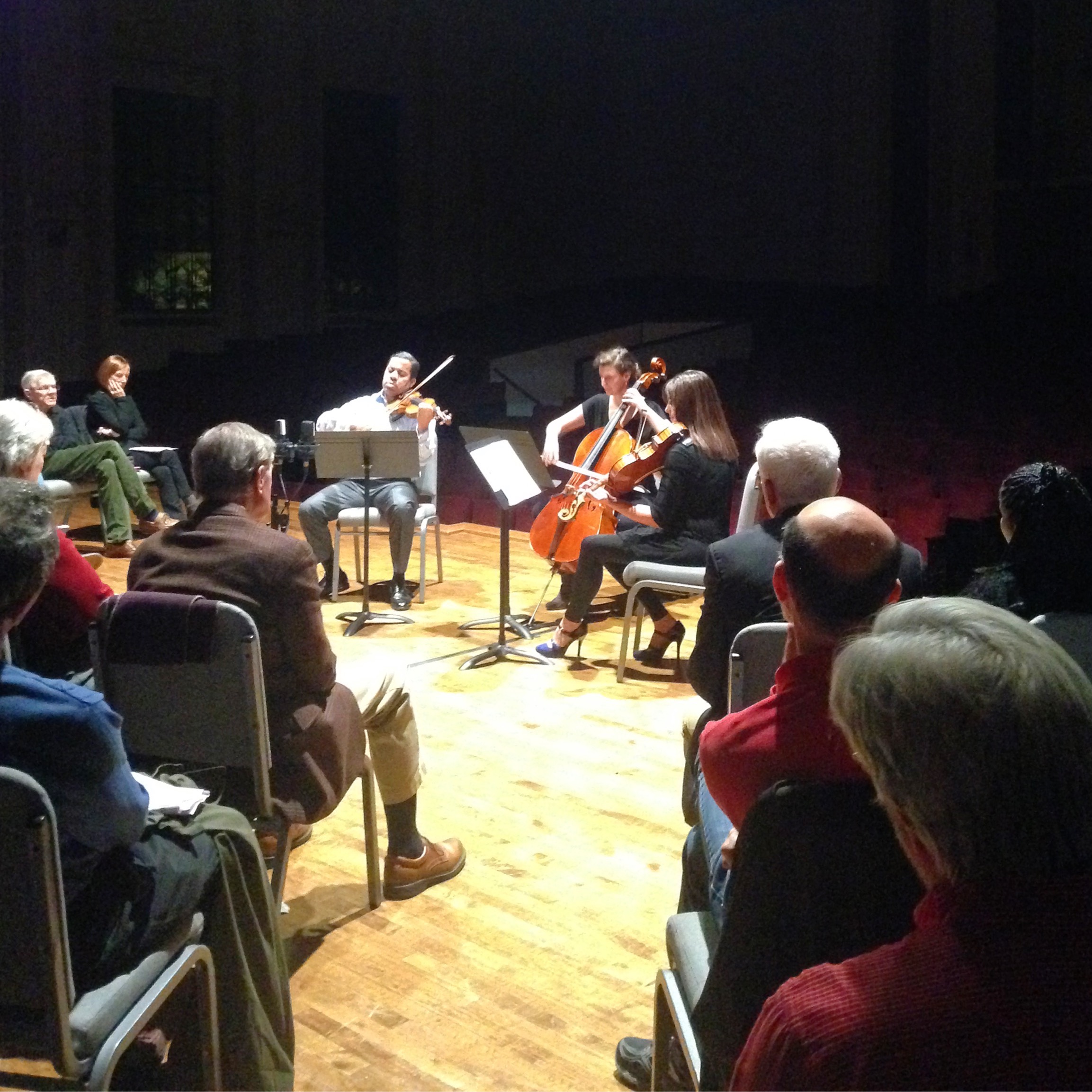 Another new venture: bringing the audience on-stage with us at the 560 Music Center.