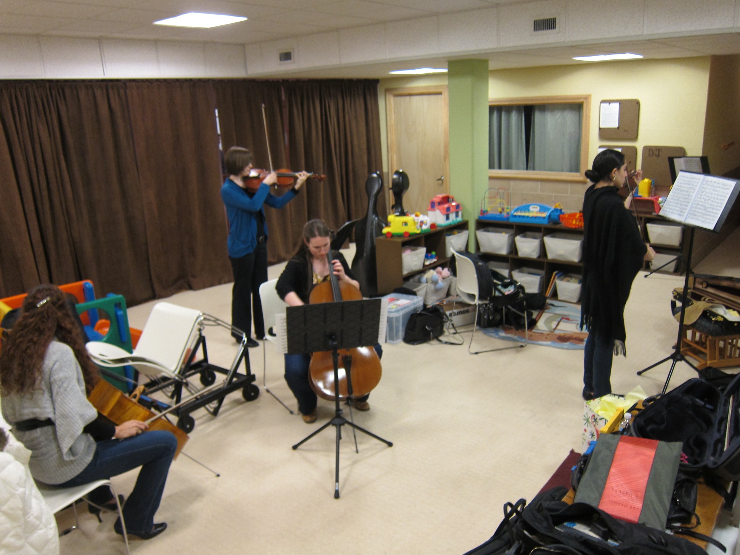 Early on at The Chapel the warm up room was also the nursery.
