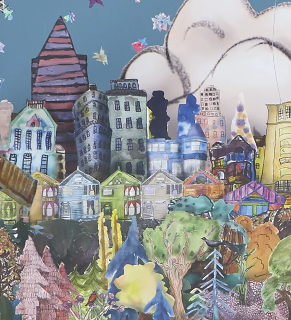 Detail: Buildings and Trees