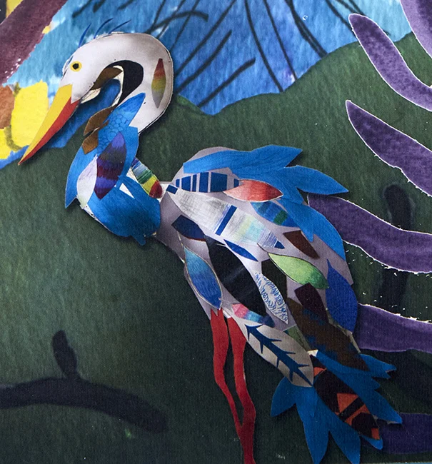 Detail: Great Blue Heron