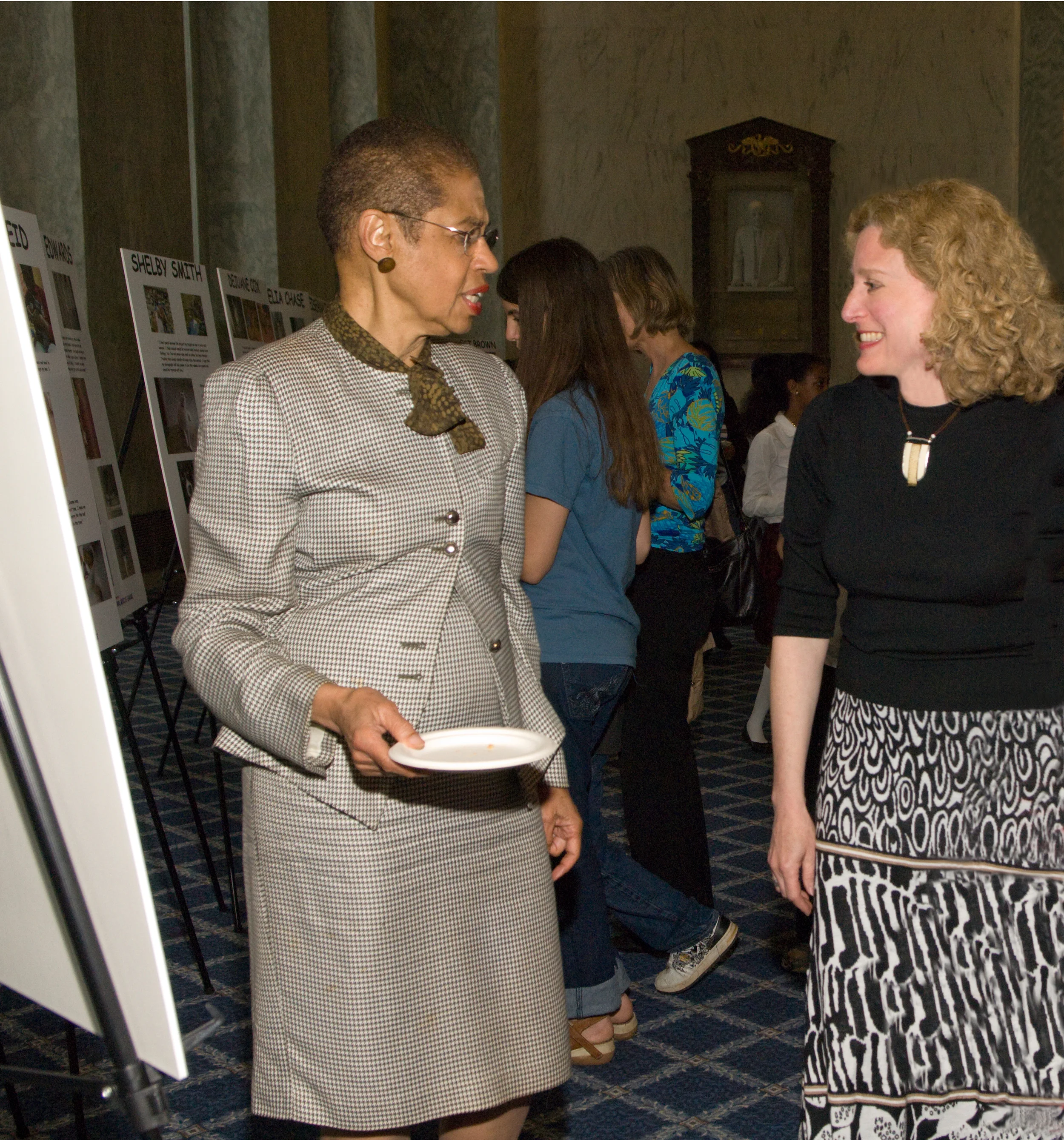 Congresswoman Eleanor Holmes Norton and Photographer Joanne Miller. 
