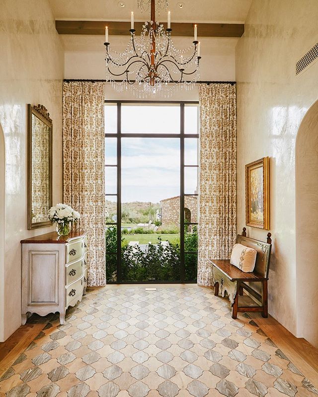 Stunning wood mosaic floor in this entry. #interiordesign #architecture #scottsdale #interiorphotography #architecturephotography #woodfloors