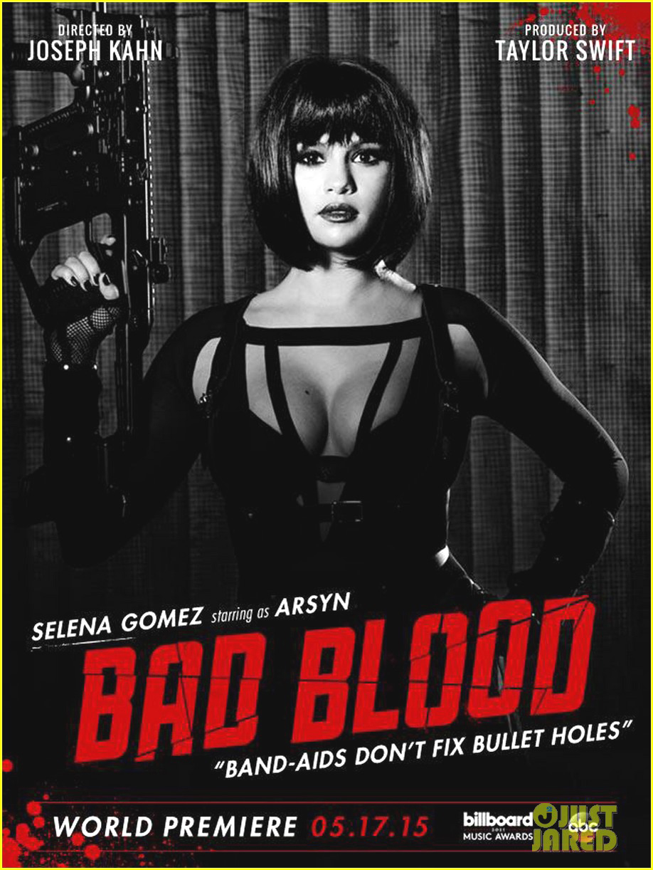Selena Gomez wearing BAO TRANCHI bodysuit for Taylor Swift "Bad Blood" Music video