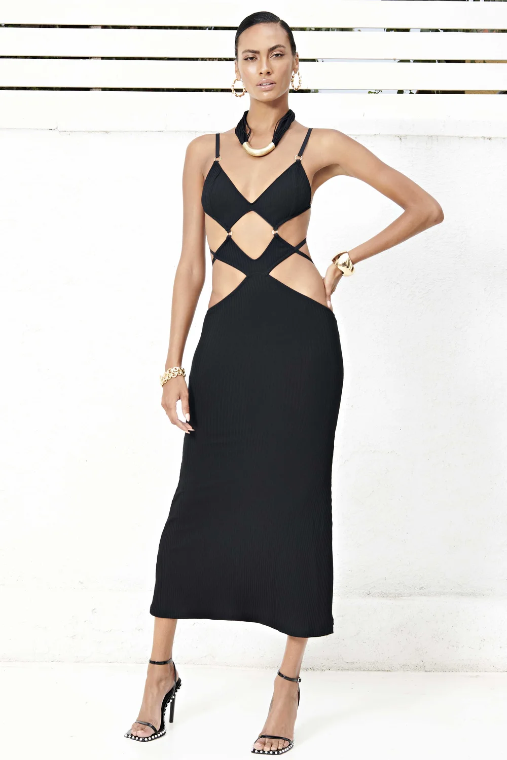 MARIPOSA MAXI DRESS BLACK  BAO TRANCHI