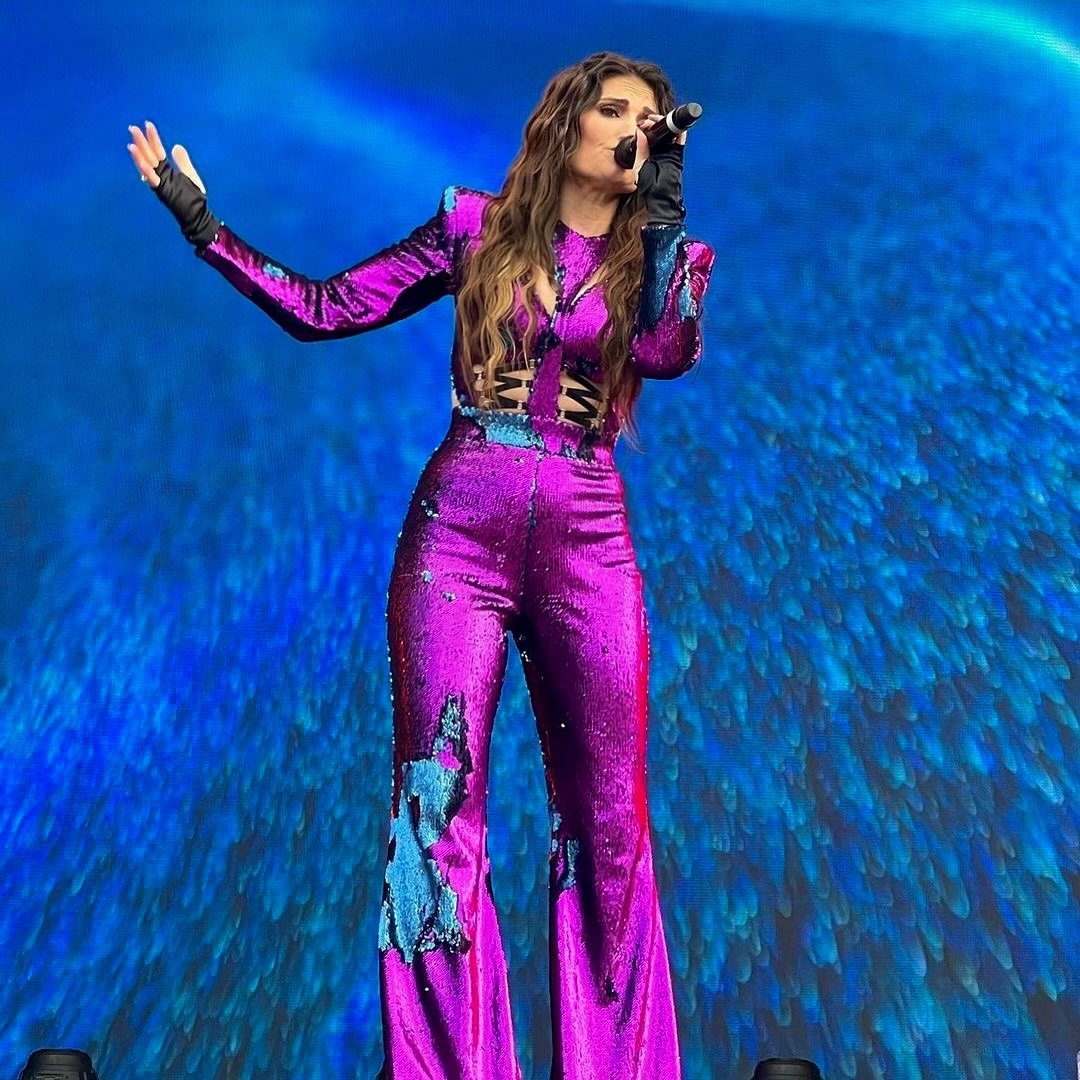 IDINA MENZEL in custom BAO TRANCHI for LONDON PRIDE