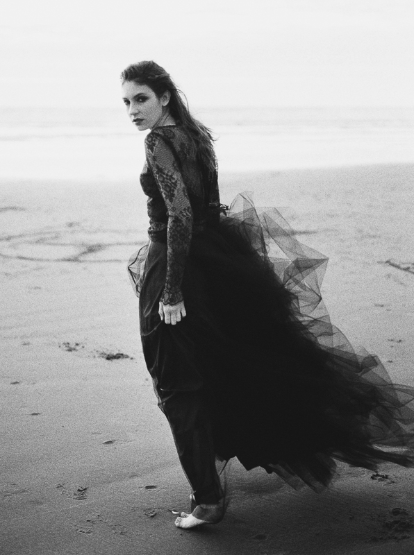 Bride at the Oregon Coast