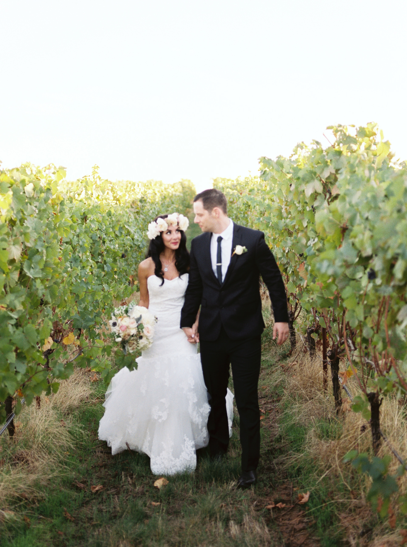 Vineyard Wedding Bride and Groom