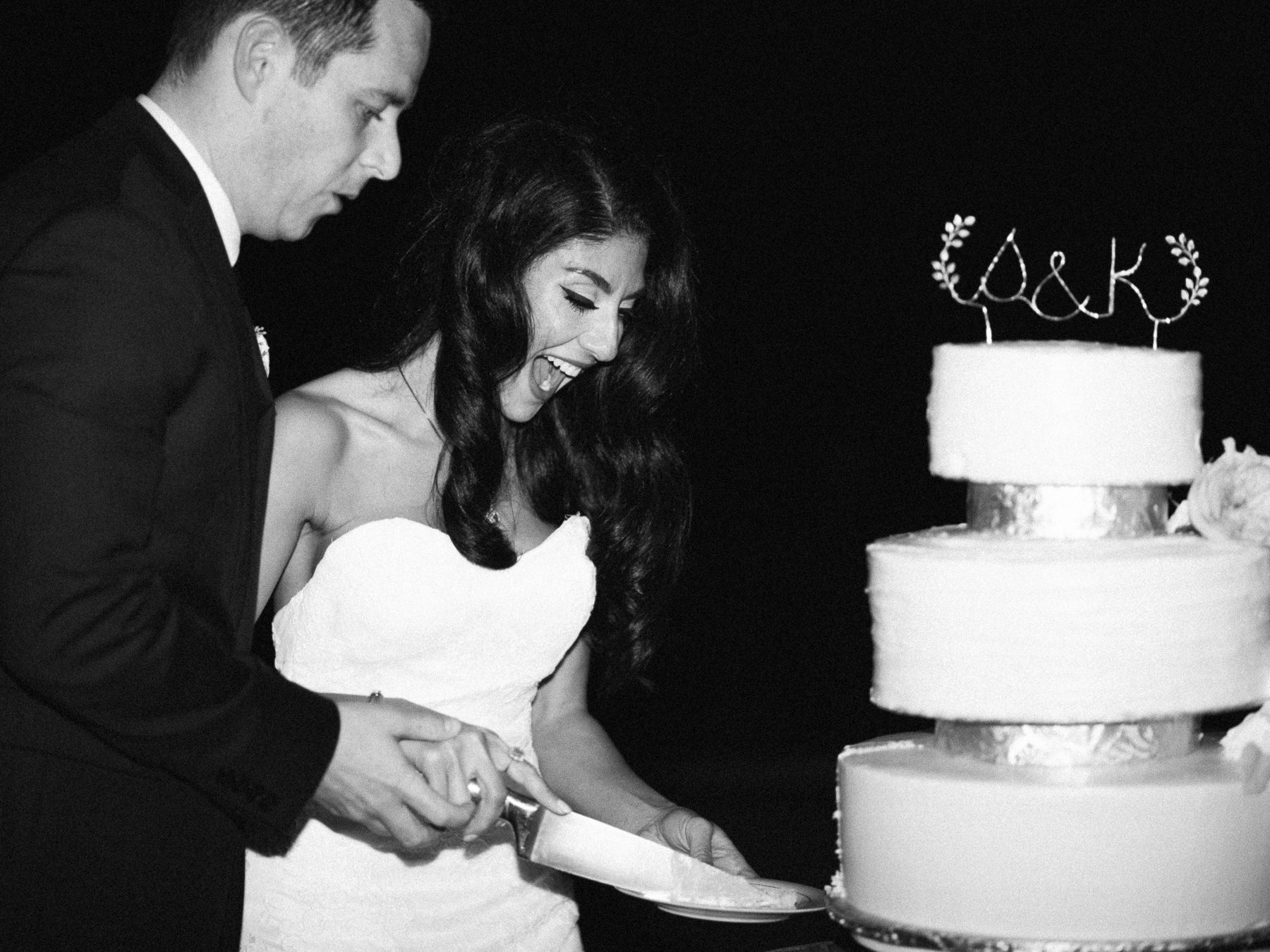 Cake cutting in Black and White