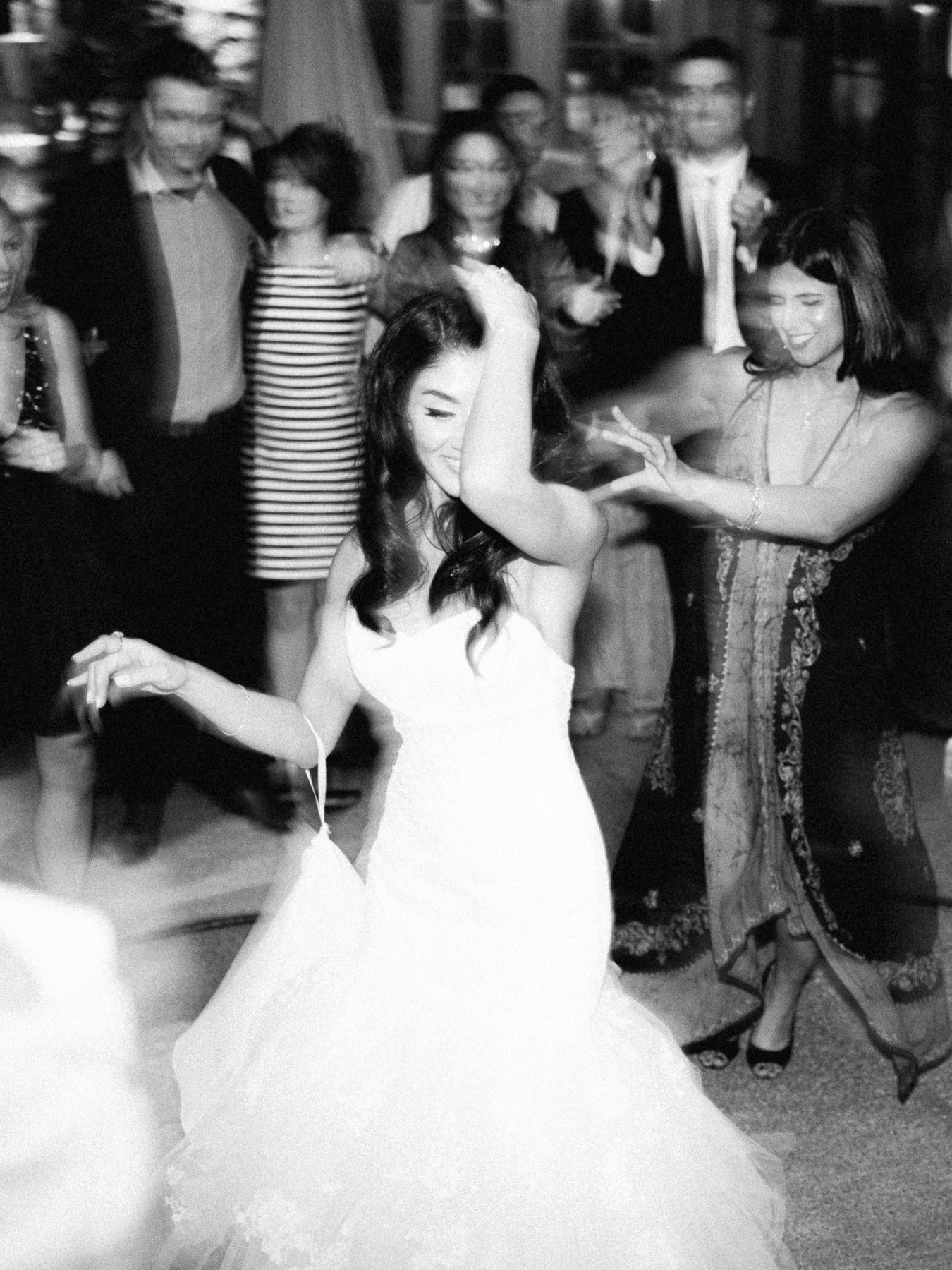 Bride dancing at wedding reception