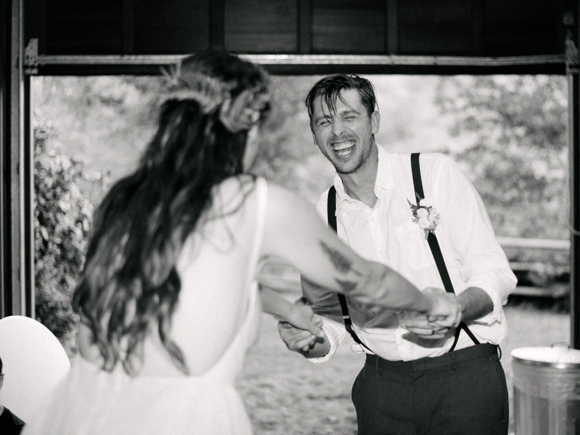 Couple dancing at wedding reception