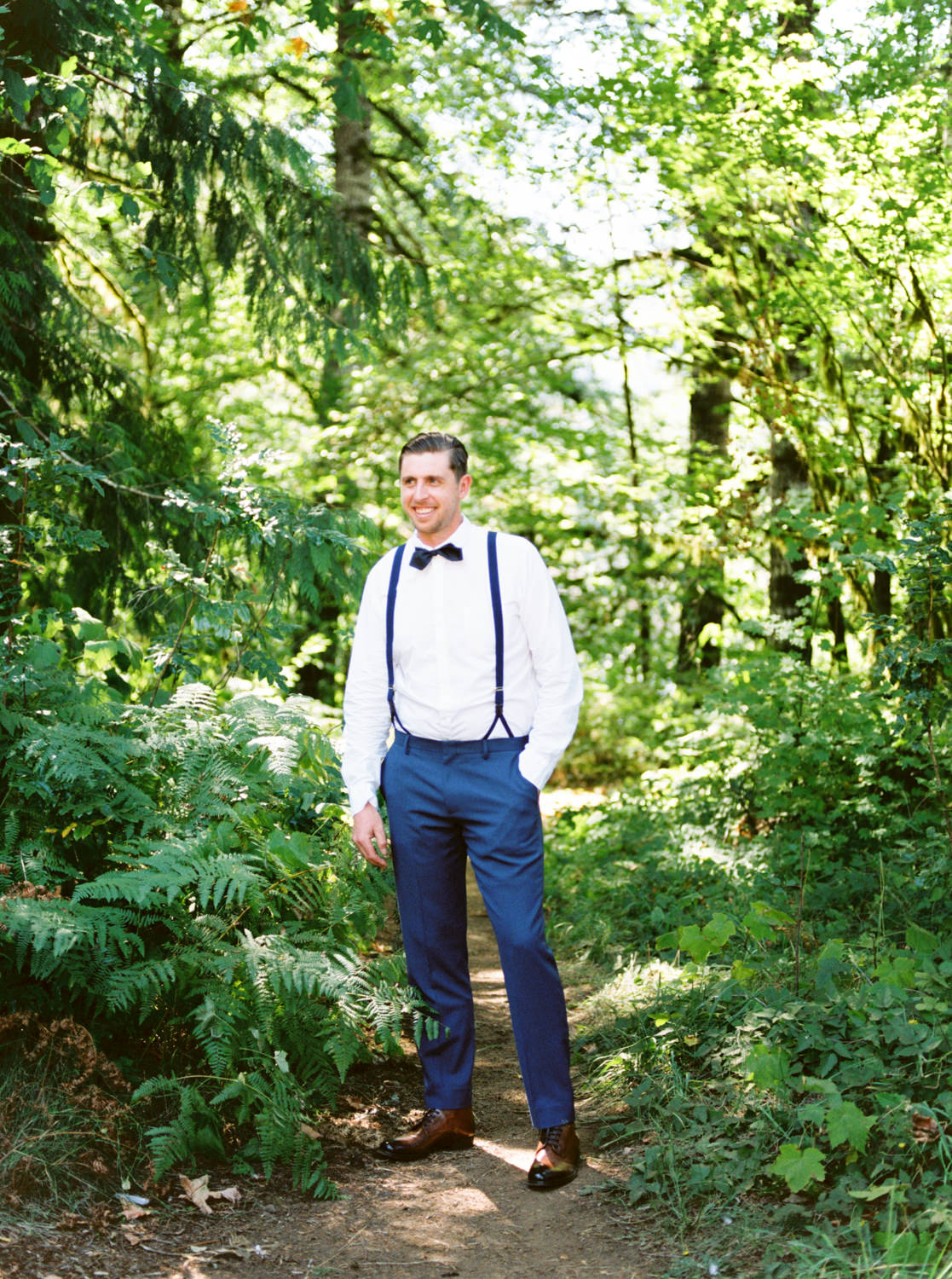 Groom in forest
