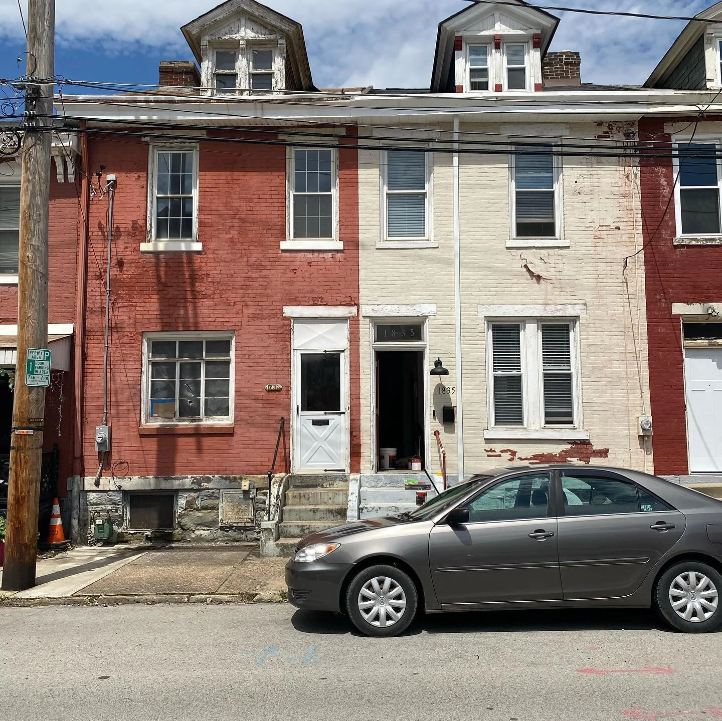 Before & After. 1833 & 1835 Locust St. Uptown.