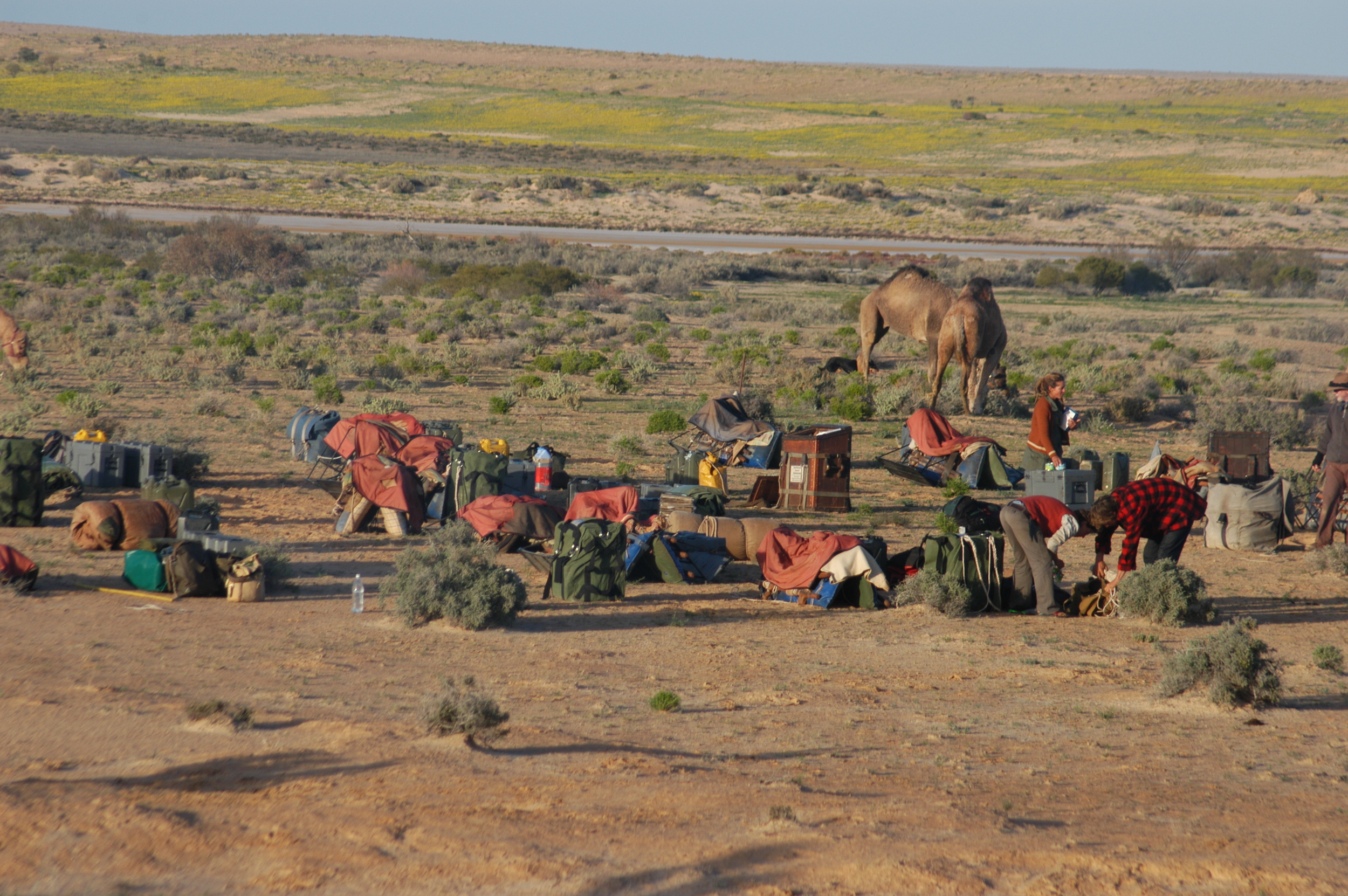 Typical camp on the Arid Rivers Expedition.