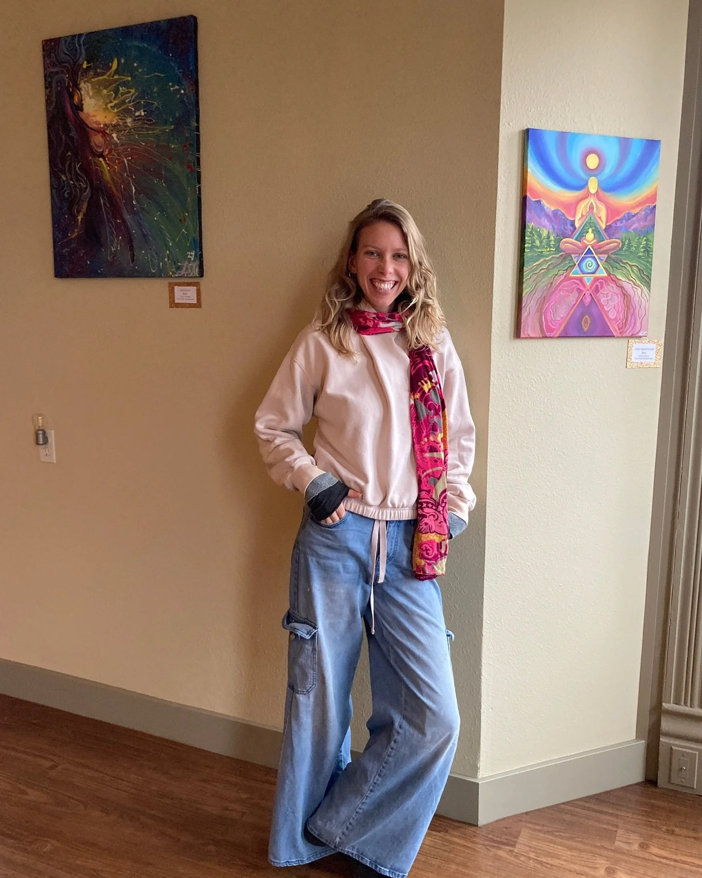 We are sooo honored to have some of @lydiaelaine.art &lsquo;s beautiful original paintings now blessing up our studio &amp; lobby at @glimmerwellnesspdx 😍💃🧜&zwj;♀️🎨

Come see them in person at one of our upcoming events ✨

All 3 paintings are als