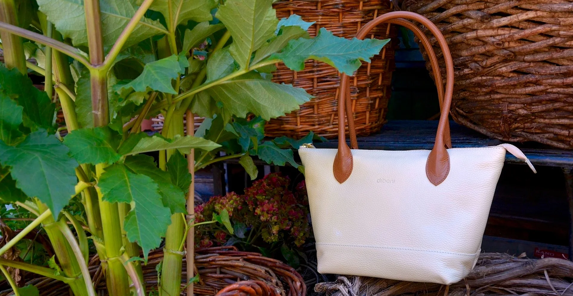 Diboni-Tasche, fotografiert auf dem Viktualienmarkt in München
